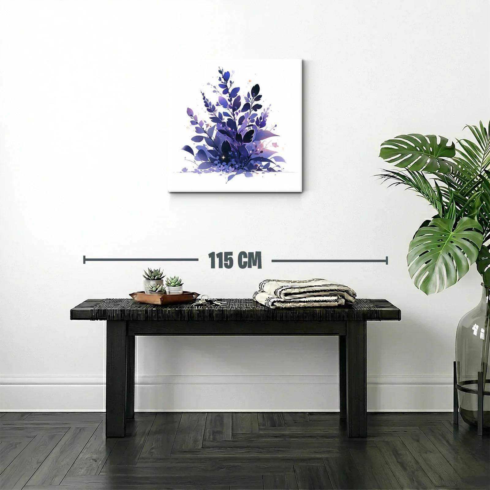 Composición de hojas en tonos púrpura y azul profundo — miniatura 2