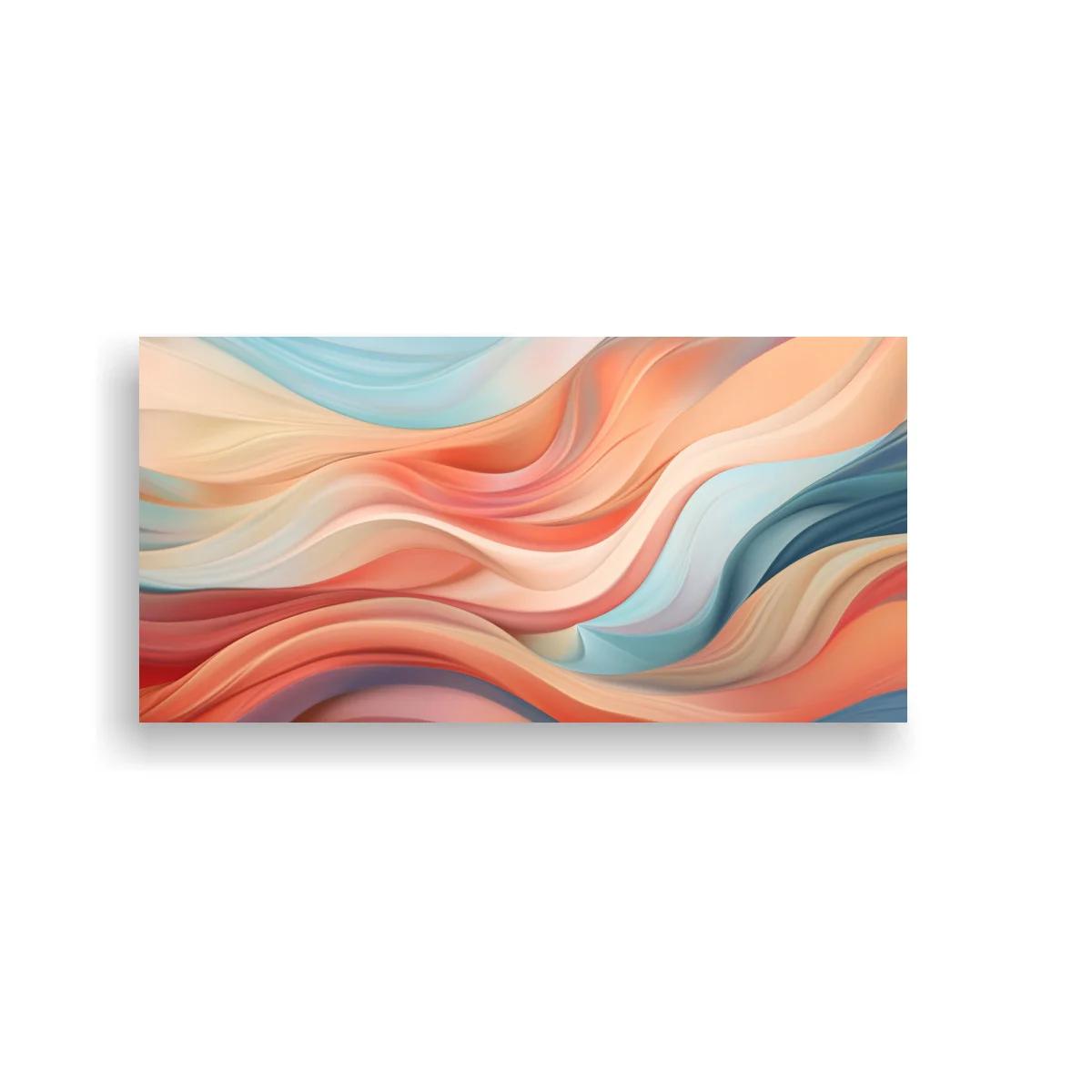 Cuadro ondas fluidas abstractas con bandas entrelazadas