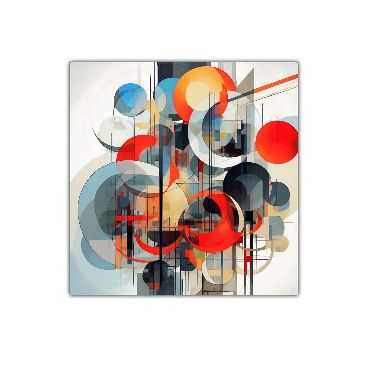 Composición abstracta con círculos en colores vibrantes — imagen principal
