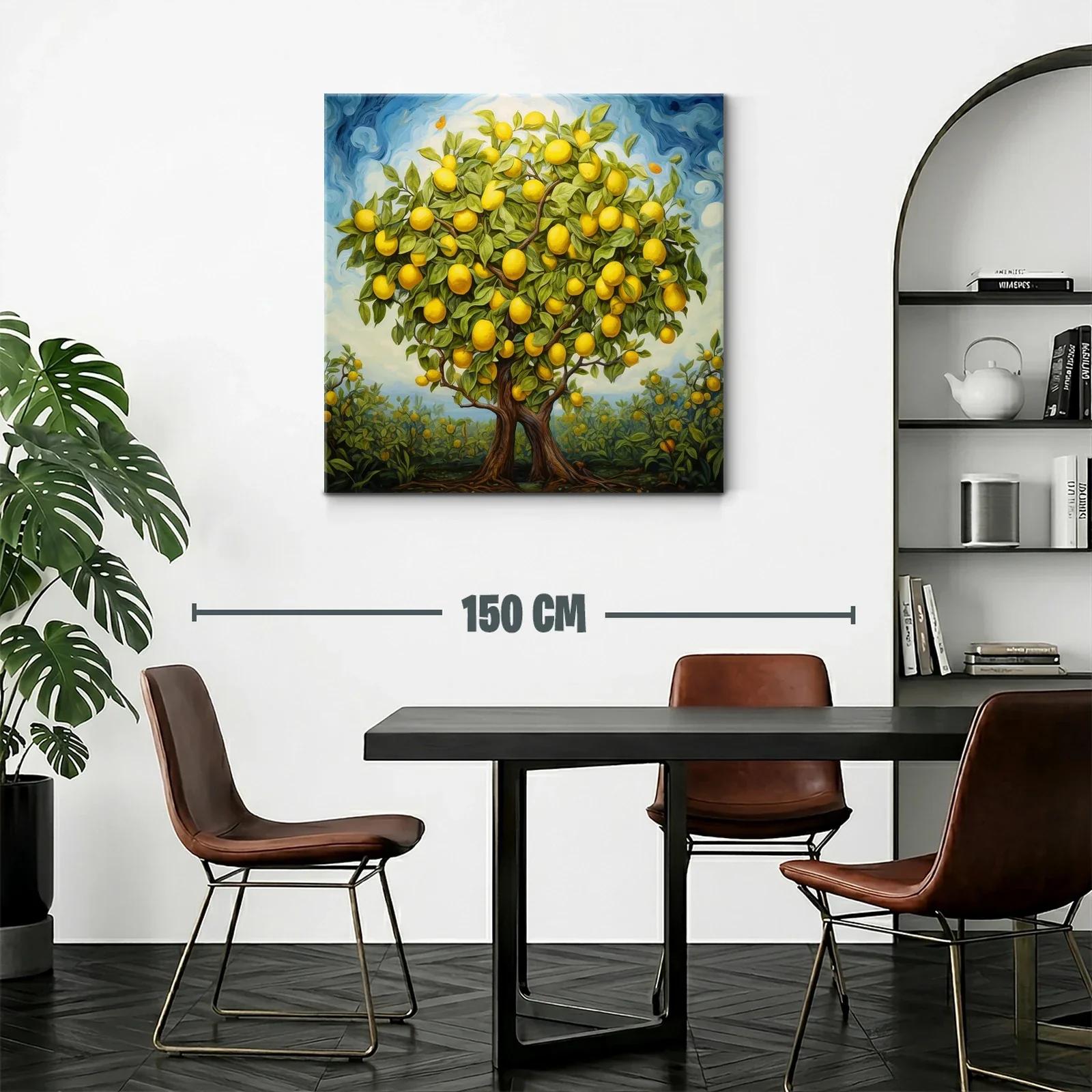 Árbol de limones exuberante y vibrante en paisaje soleado — miniatura 2