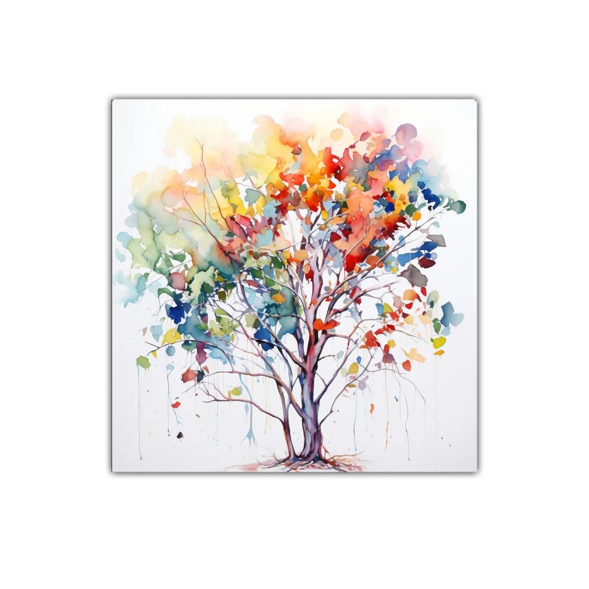 Árbol multicolor con ramas delicadas y hojas vibrantes — imagen principal