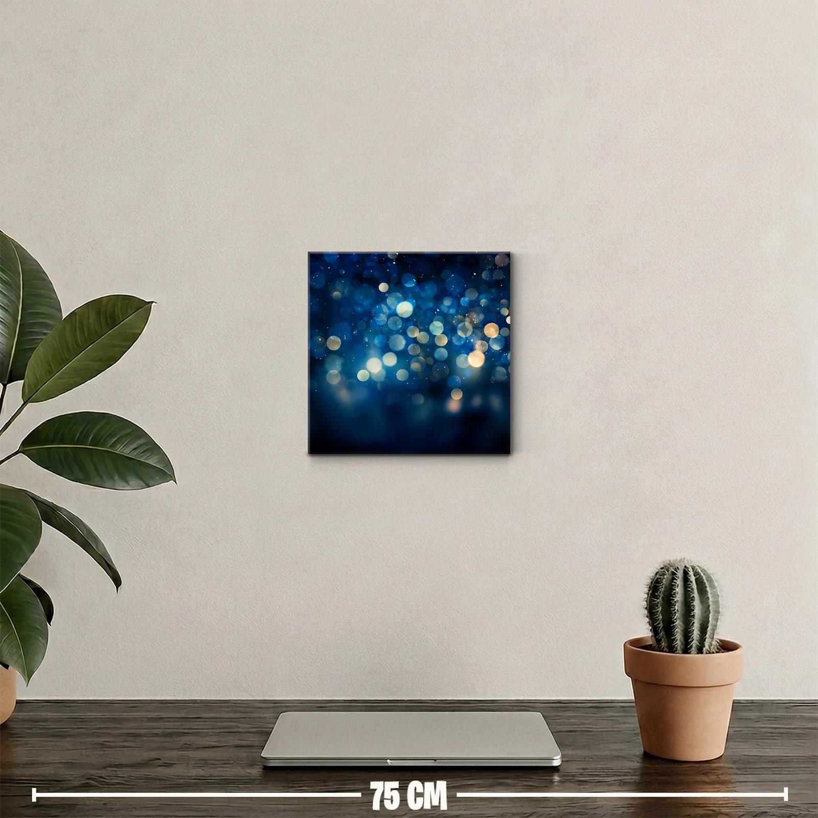 Brillos abstractos en tonos azul y dorado para decorar — miniatura 2