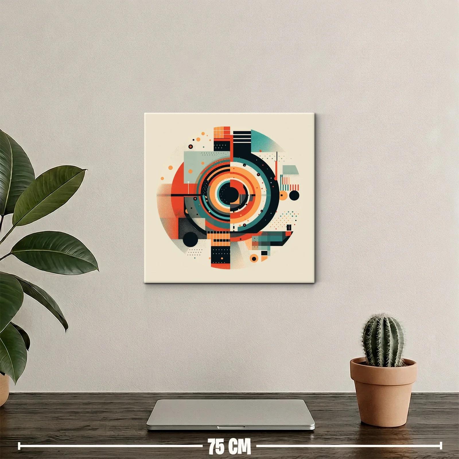 Composición geométrica en tonos cálidos y contrastes vibrantes — miniatura 2