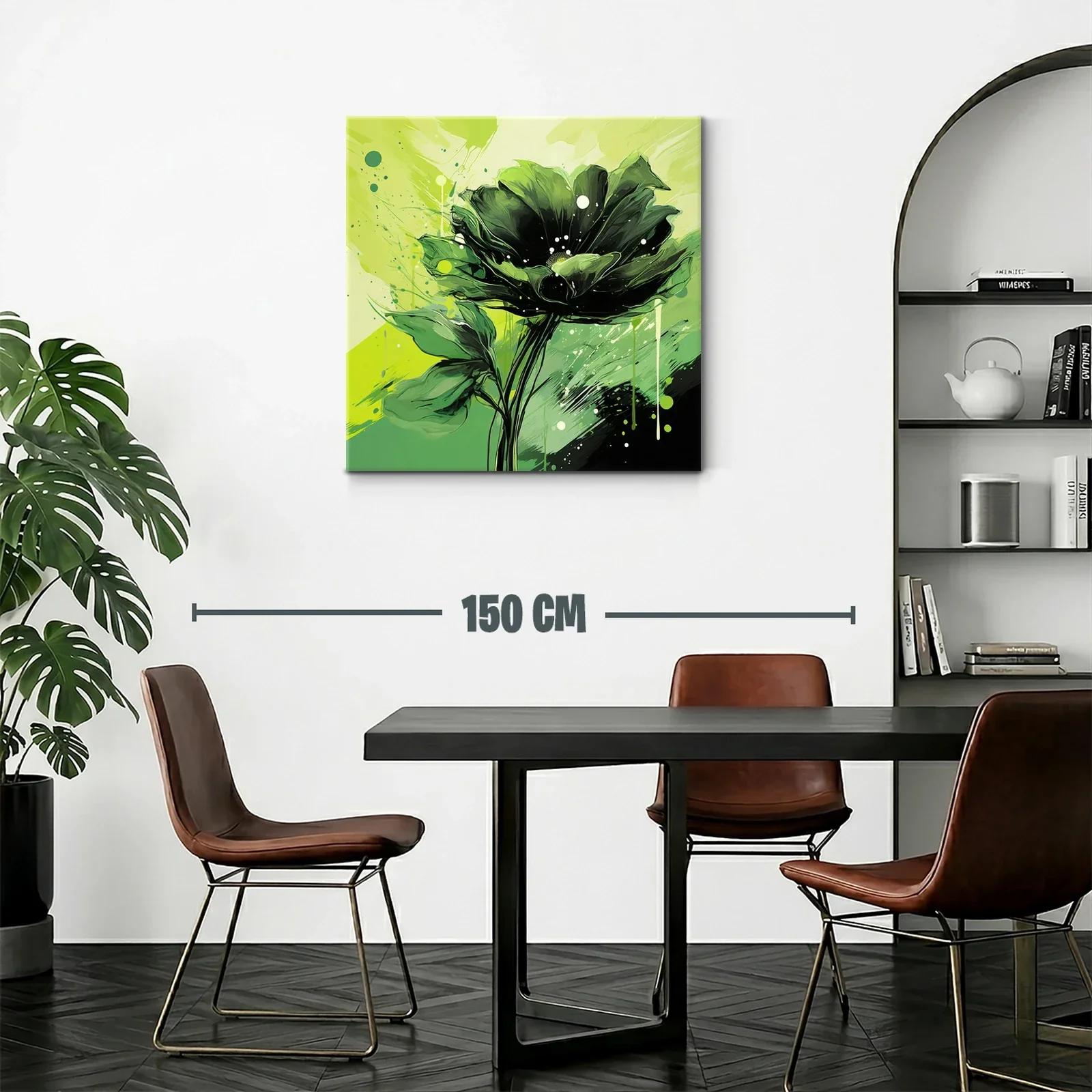 Flor vibrante en tonos verdes para ambiente natural — miniatura 2