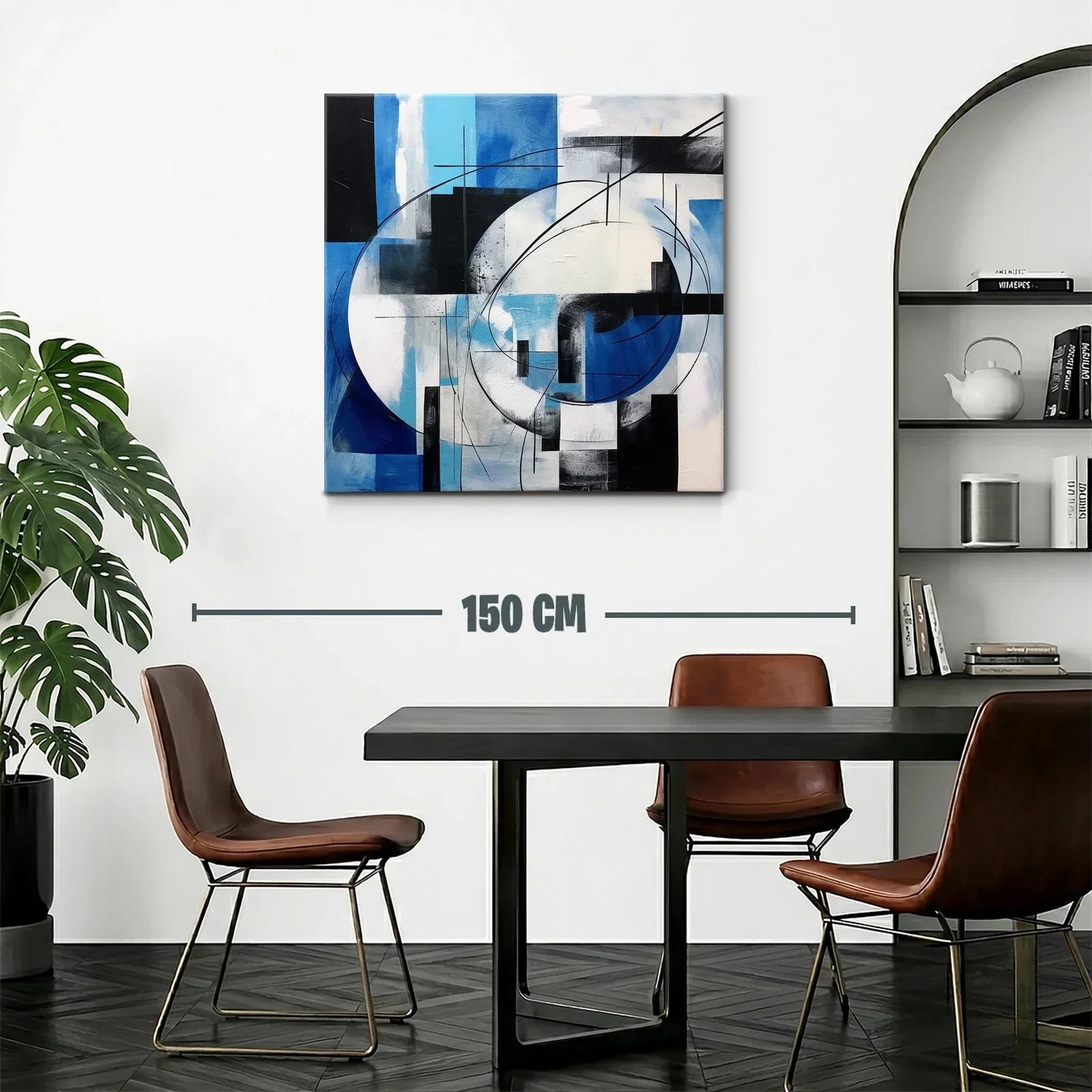 Composición abstracta en tonos azules y negros — miniatura 2