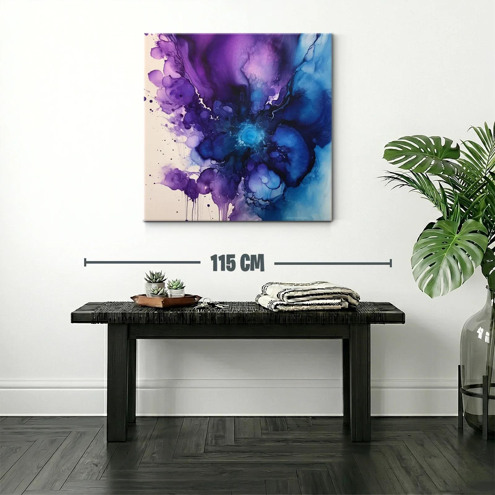 Explosión abstracta en tonos azul y violeta — miniatura 2