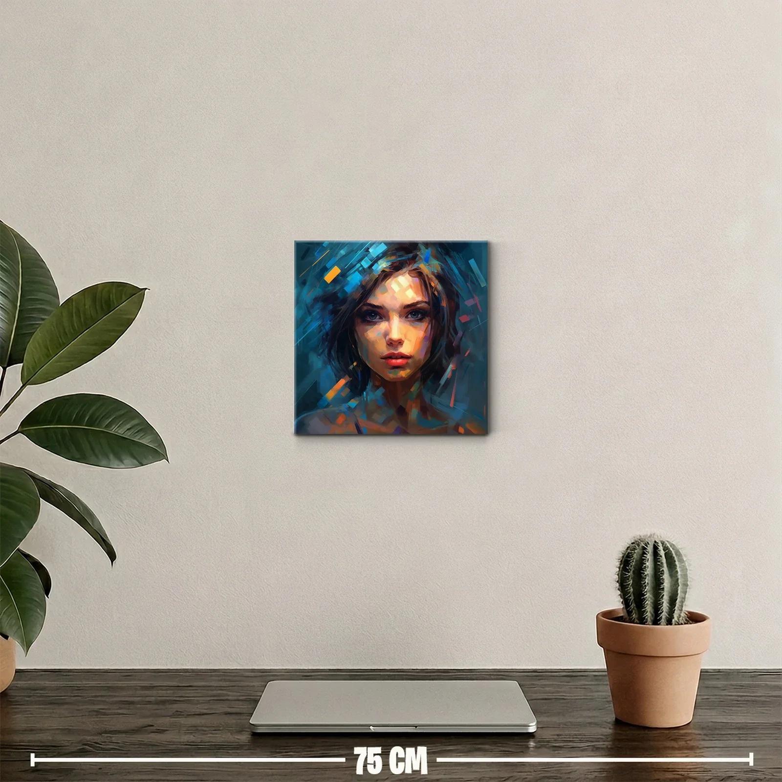 Retrato femenino contemporáneo con vibrantes colores — miniatura 2