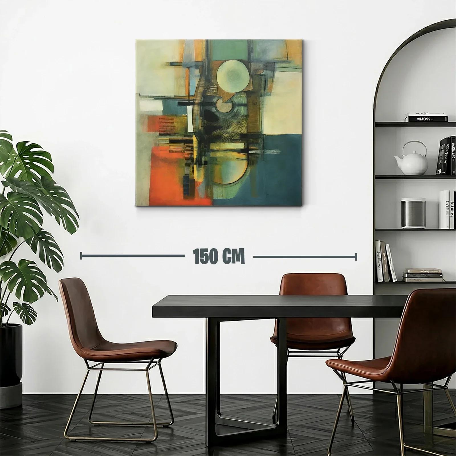 Composición abstracta con formas geométricas y tonos cálidos — miniatura 2