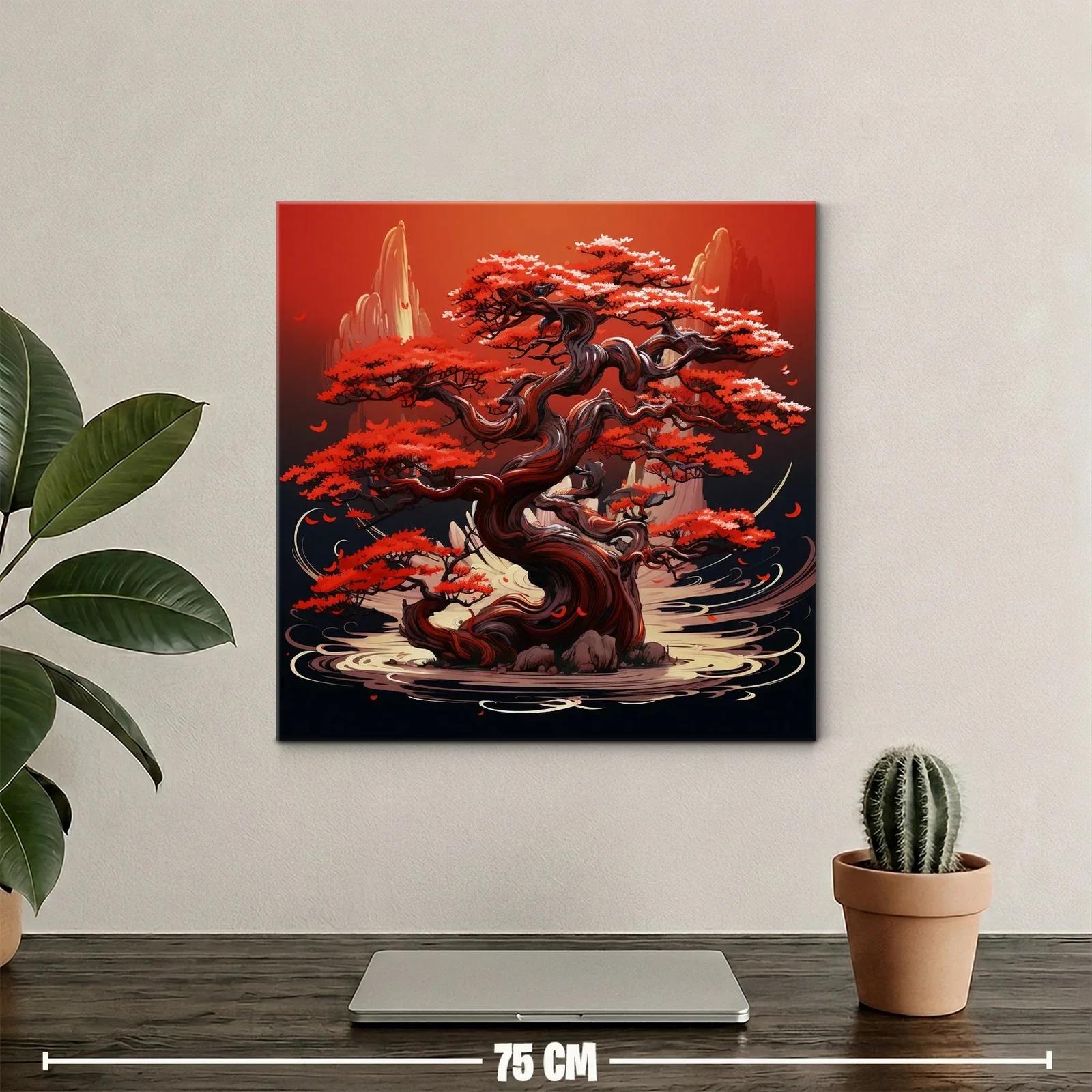 Árbol bonsái en tonos cálidos con paisaje sereno — miniatura 2