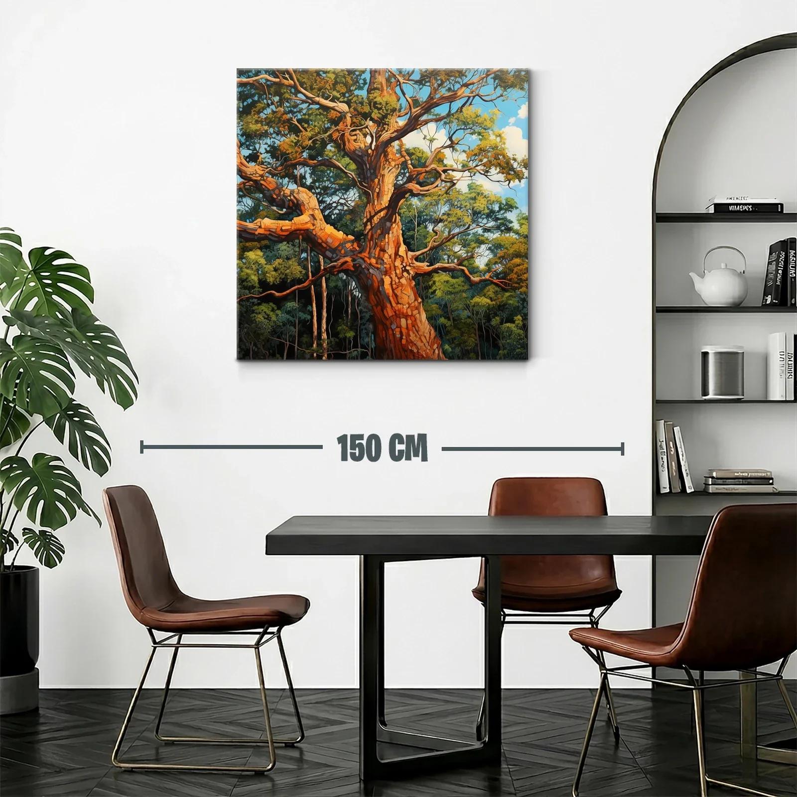 Árbol robusto bajo luz dorada entre copas verdes — miniatura 2