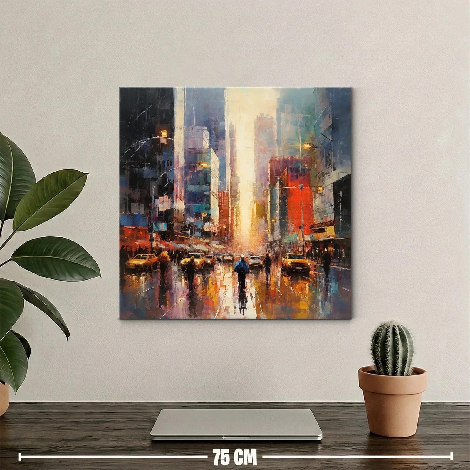 Atardecer urbano con reflejos en ciudad vibrante — miniatura 2