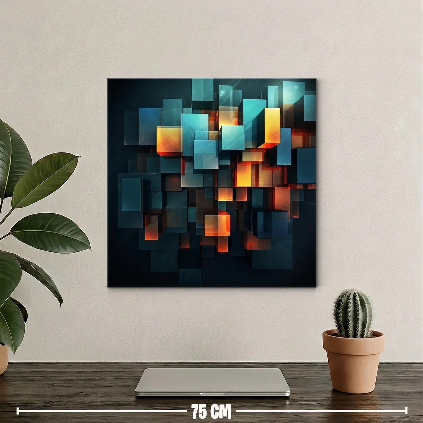 Composición geométrica con luces cálidas y frías — miniatura 2