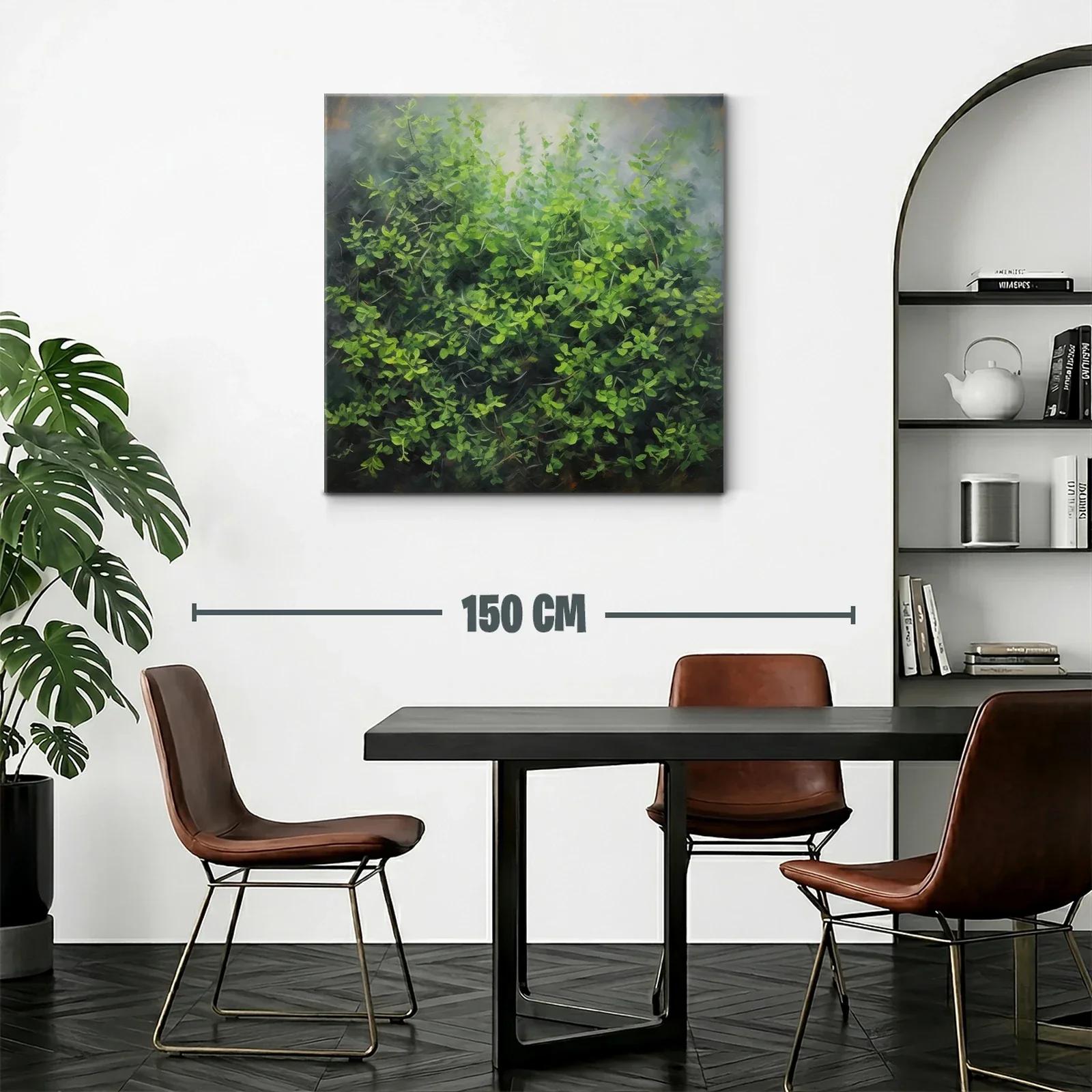 Cuadro con motivo de follaje verde vibrante para interiores naturales — miniatura 2