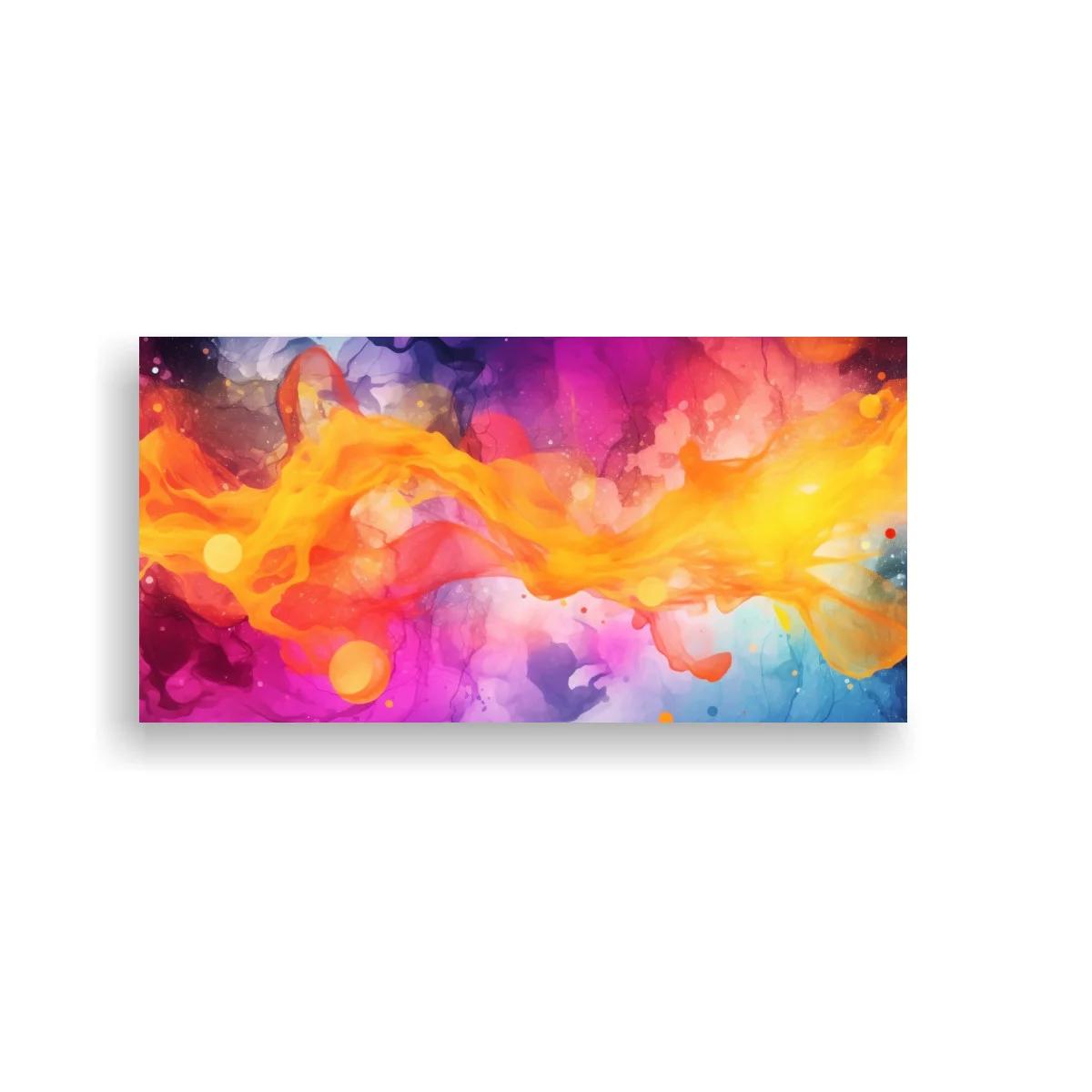 Cuadro nube de color abstracta con franja luminosa ondulante — imagen principal