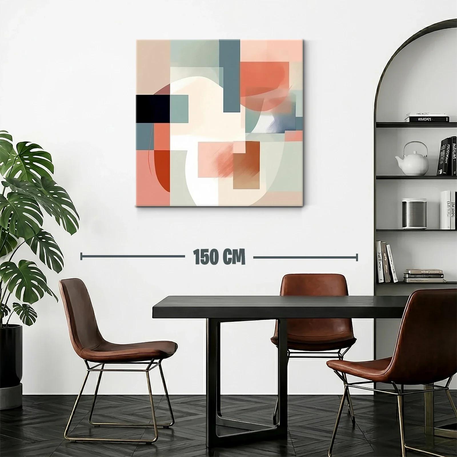 Composición abstracta con tonos cálidos y formas geométricas — miniatura 2