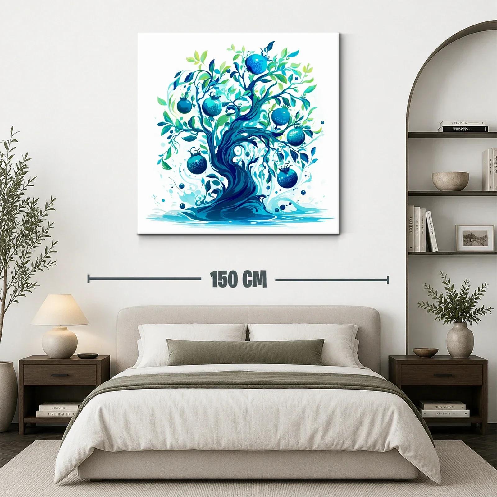 Árbol Azul con Granadas en Movimiento Natural — miniatura 3