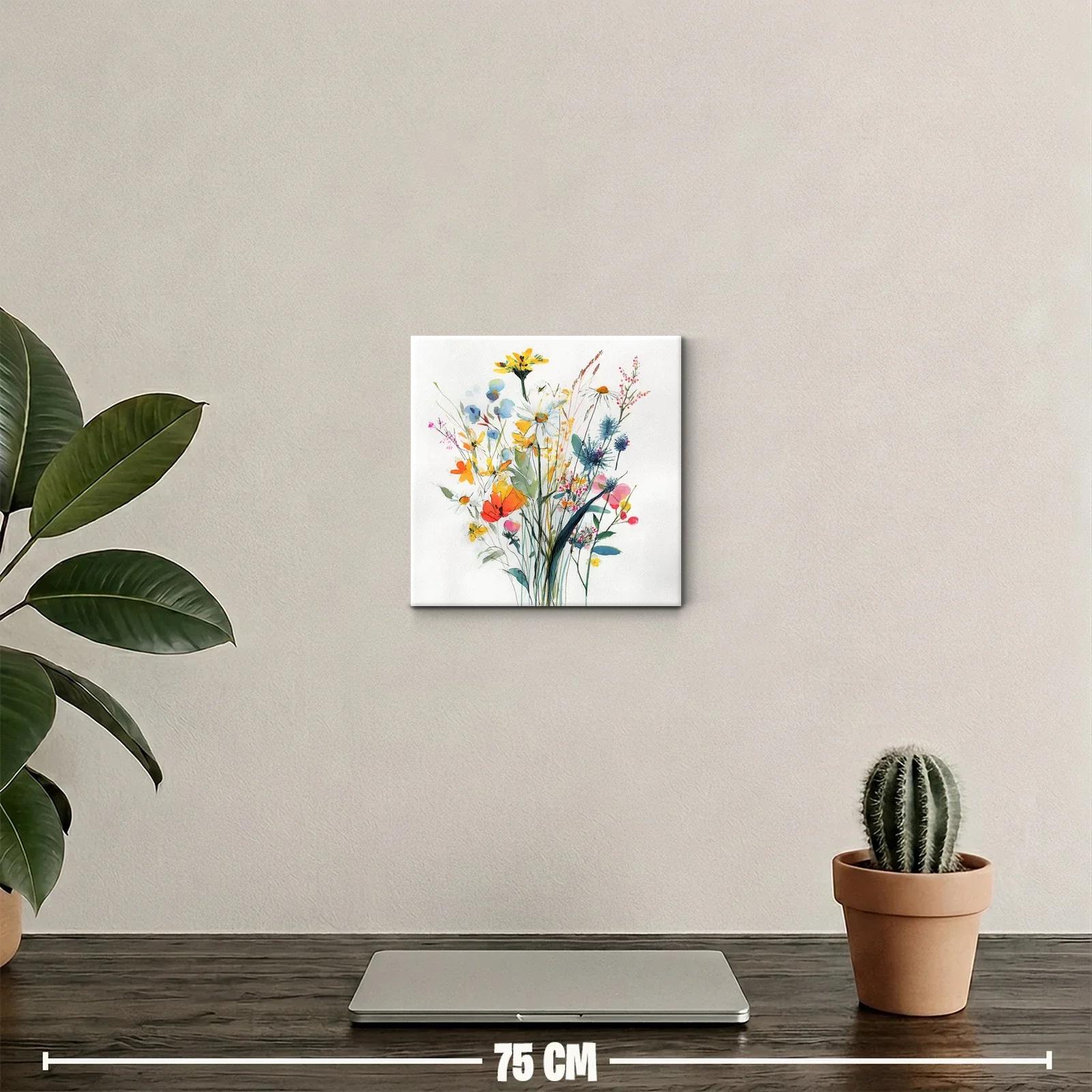 Ramillete de flores silvestres coloridas y delicadas — miniatura 2