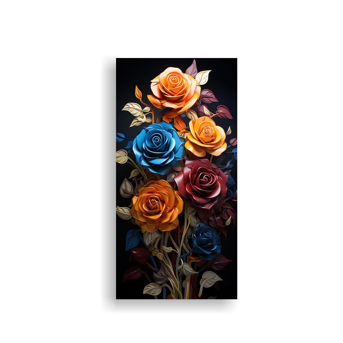 Cuadro ramo de rosas de cinco flores grandes — imagen principal