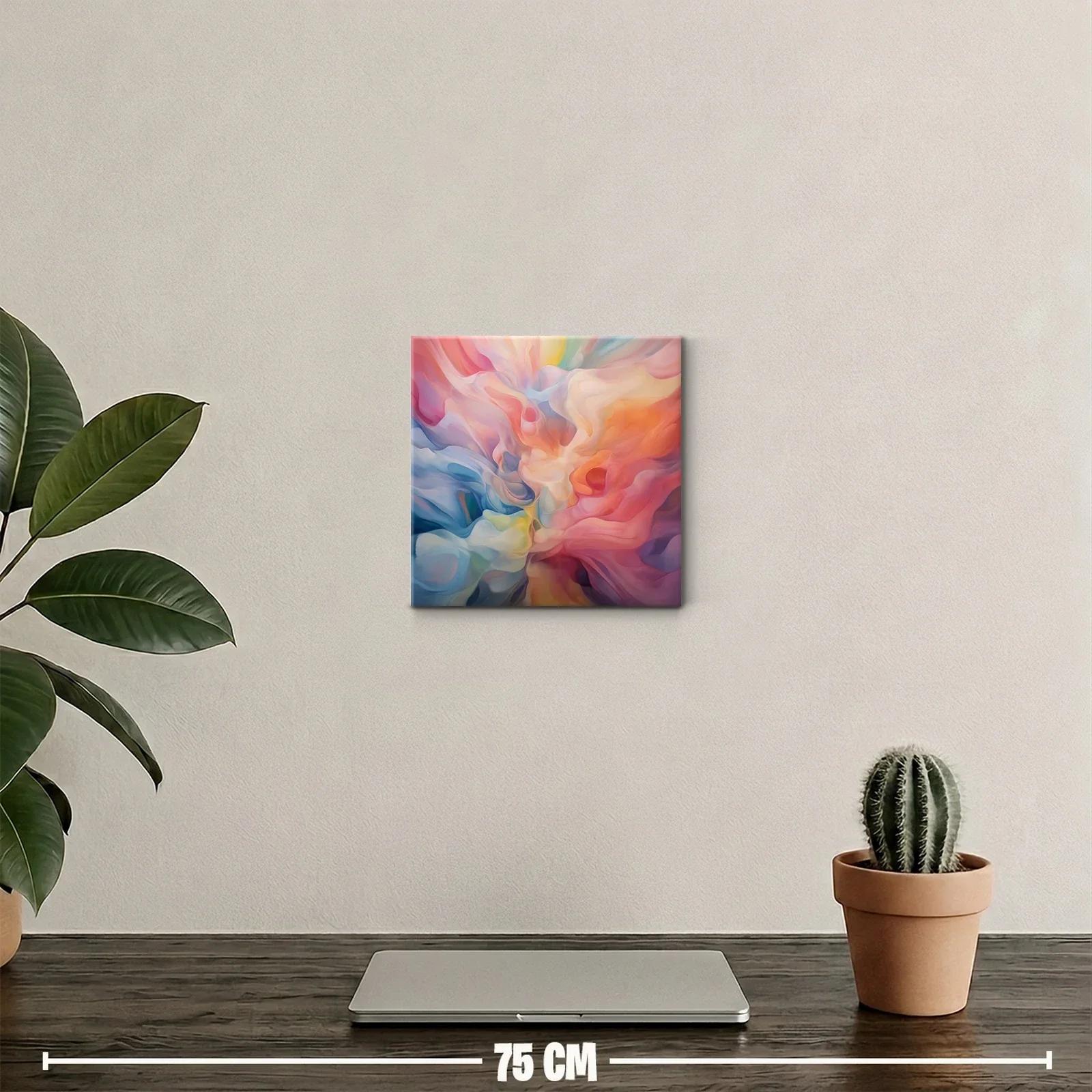 Cuadro abstracto con formas fluidas y colores vibrantes — miniatura 2