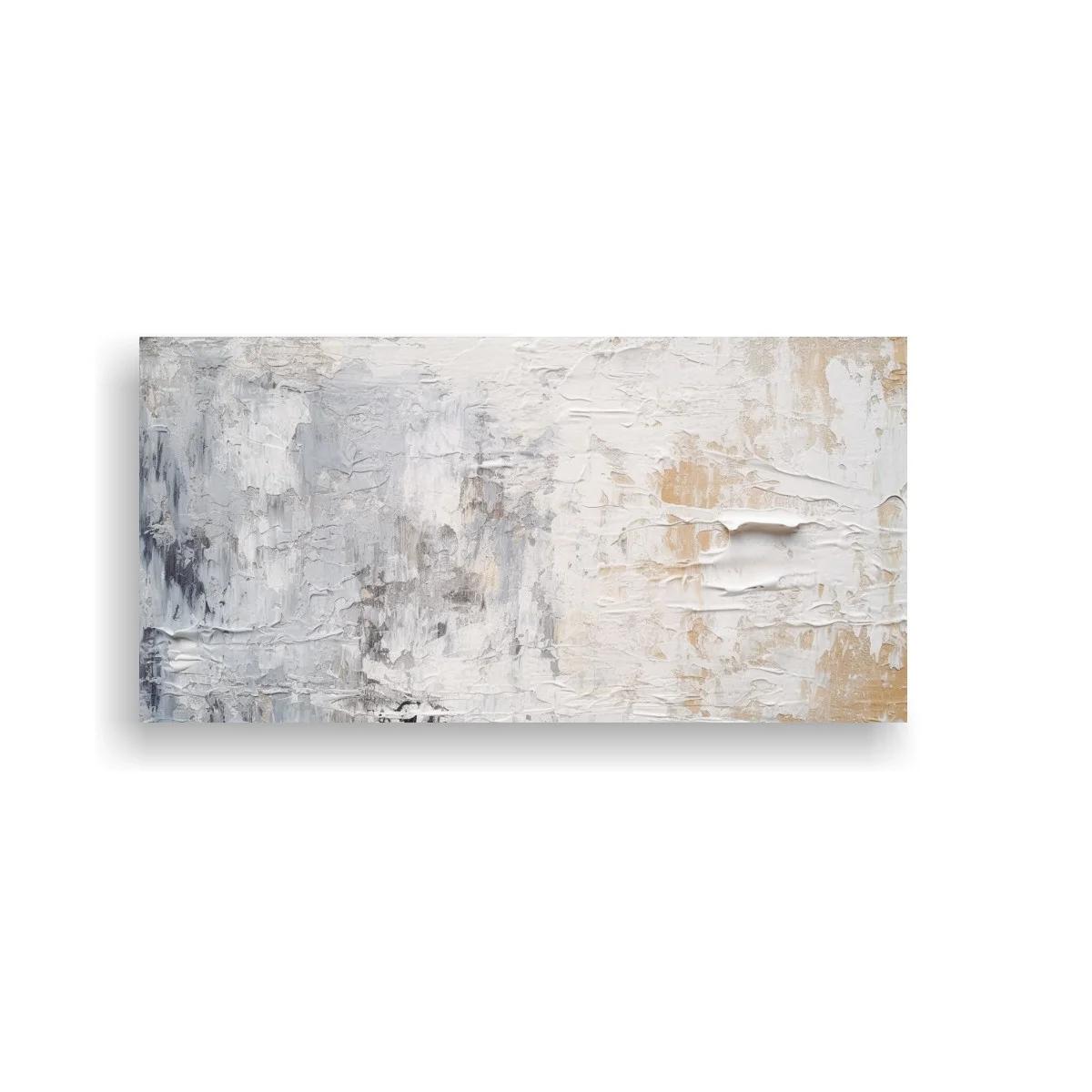 Cuadro textura abstracta gris y beige con relieve