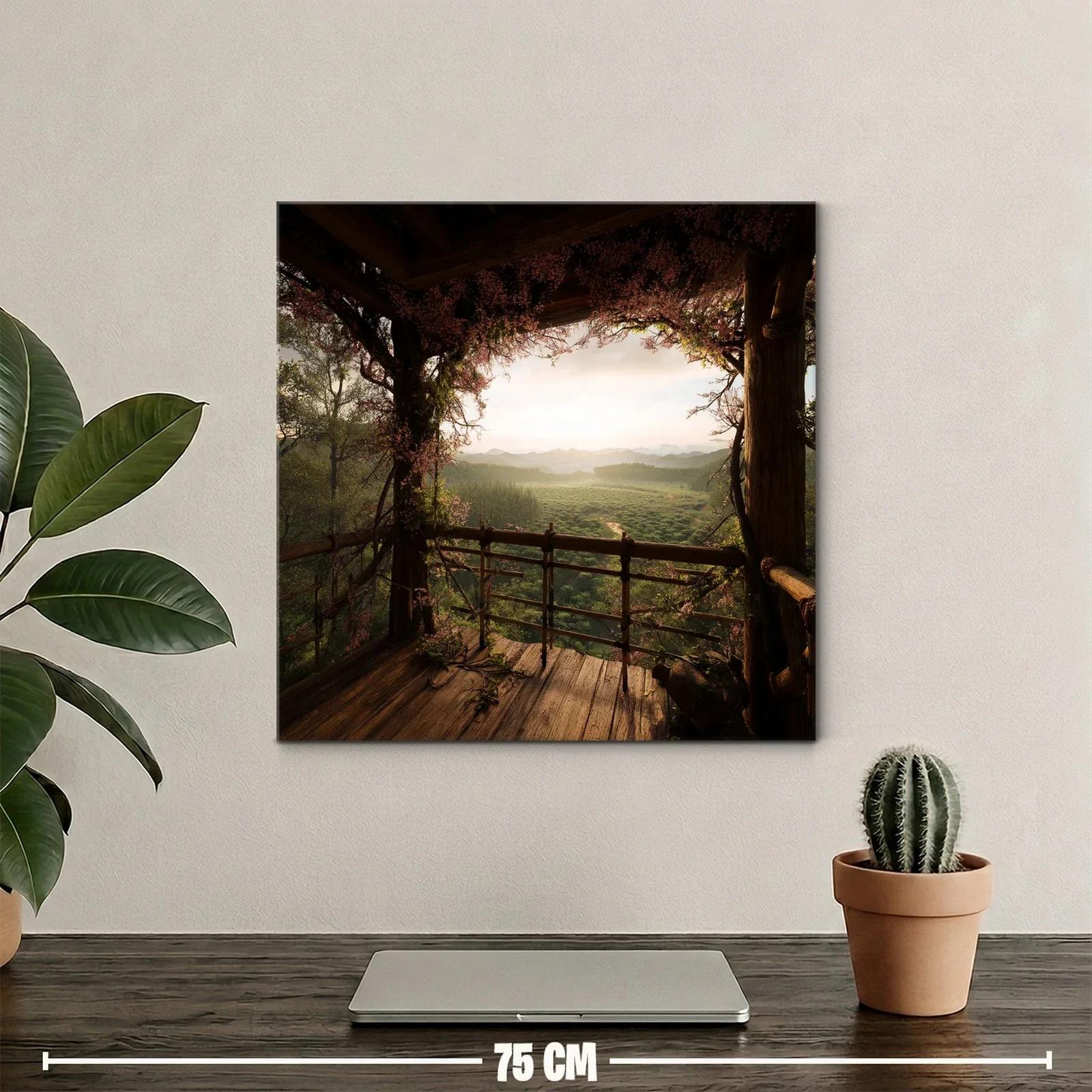 Vistas Naturales Desde Terraza Entre Flores y Madera — miniatura 2