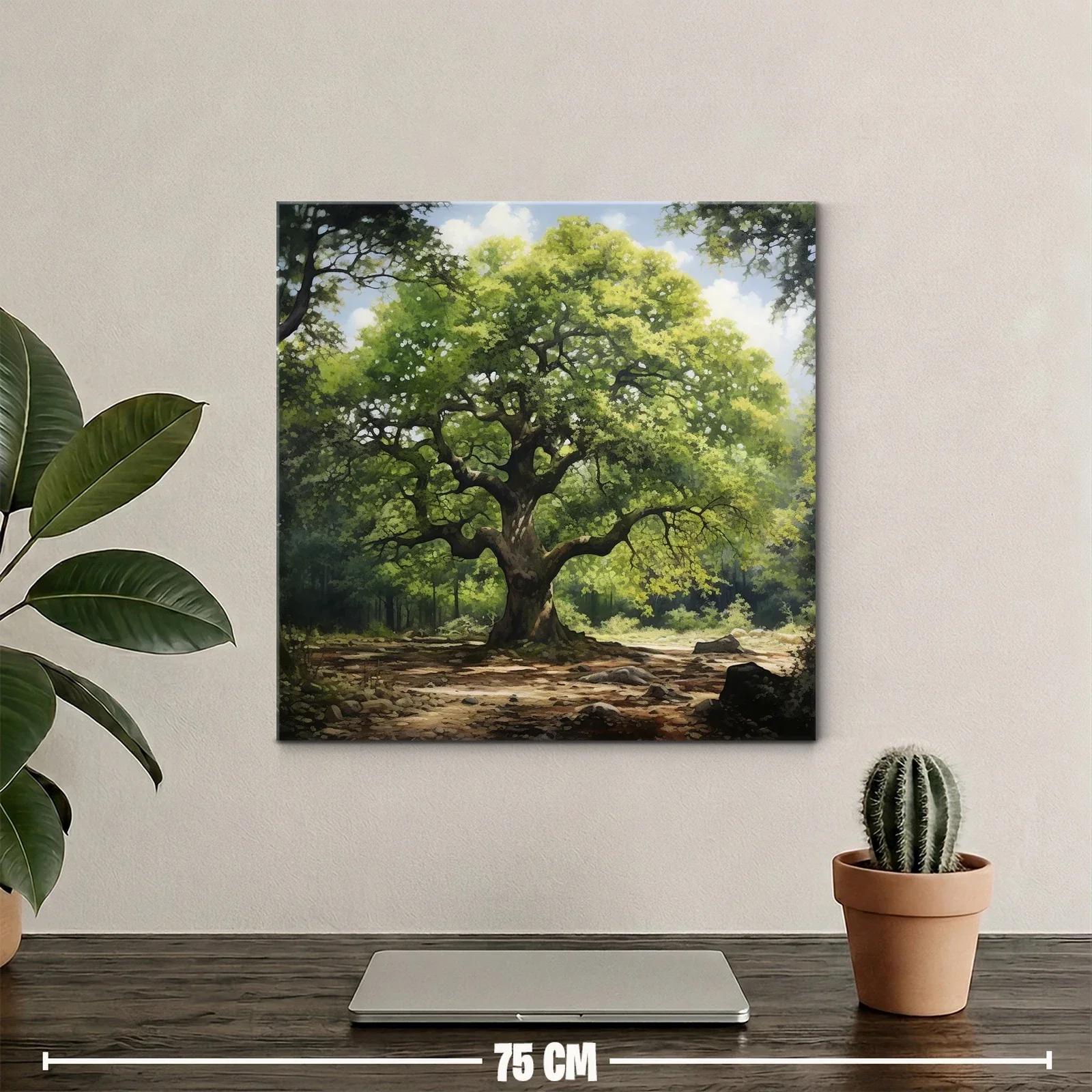 Imponente árbol verde con luz natural entre sombras — miniatura 2