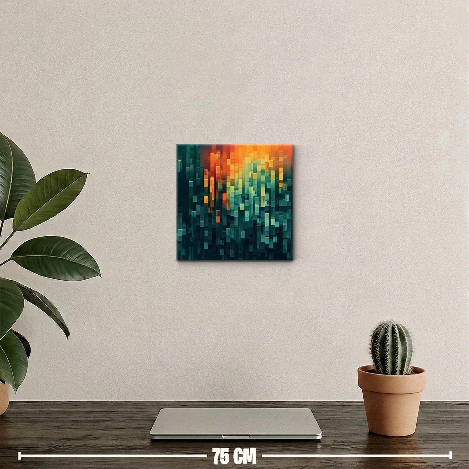 Composición abstracta con bloques y luz cálida vibrante — miniatura 2