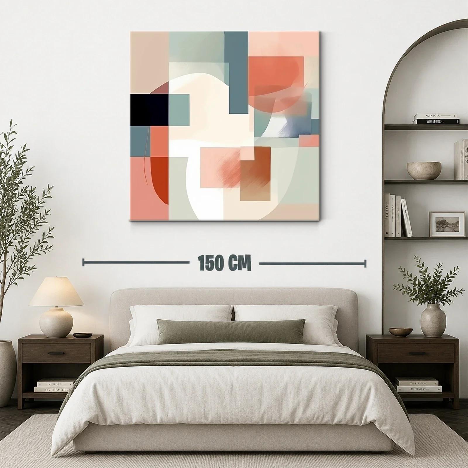 Composición abstracta con tonos cálidos y formas geométricas — miniatura 3