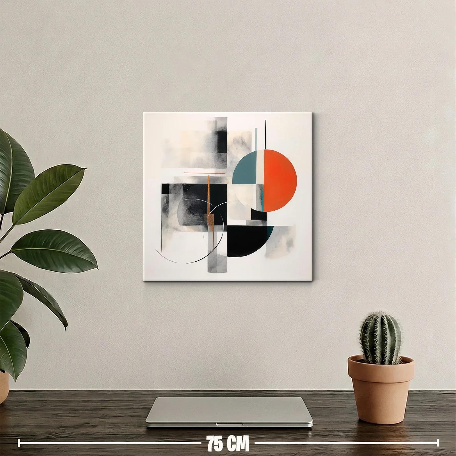 Composición geométrica con círculos y líneas abstractas — miniatura 2