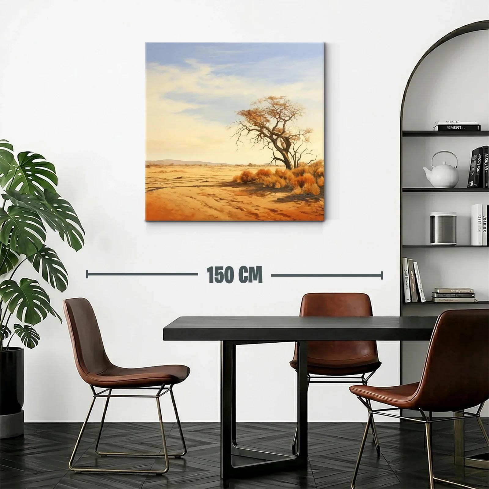 Paisaje sereno con árbol solitario en tonos cálidos — miniatura 2