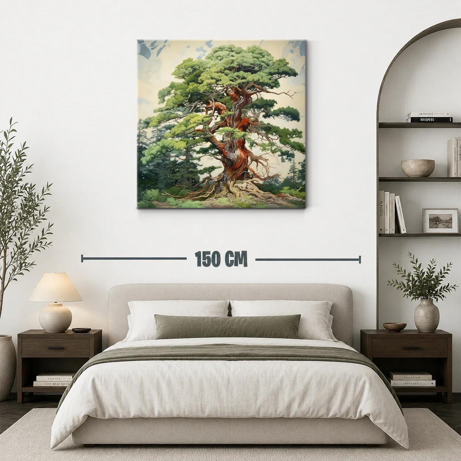 Majestuoso árbol con ramas retorcidas y follaje verde — miniatura 3