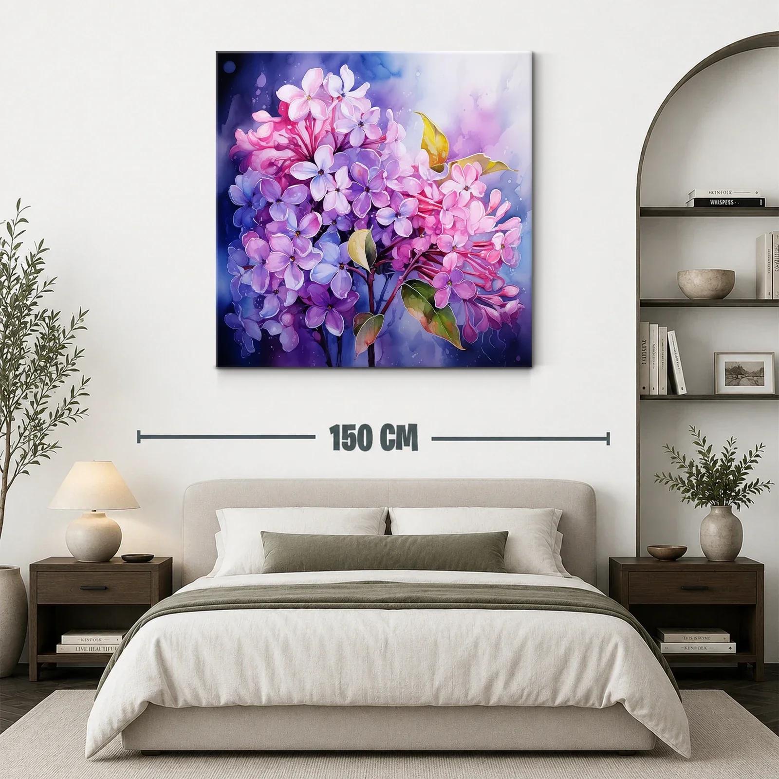 Delicado ramo de lilas en tonos violetas y rosas — miniatura 3