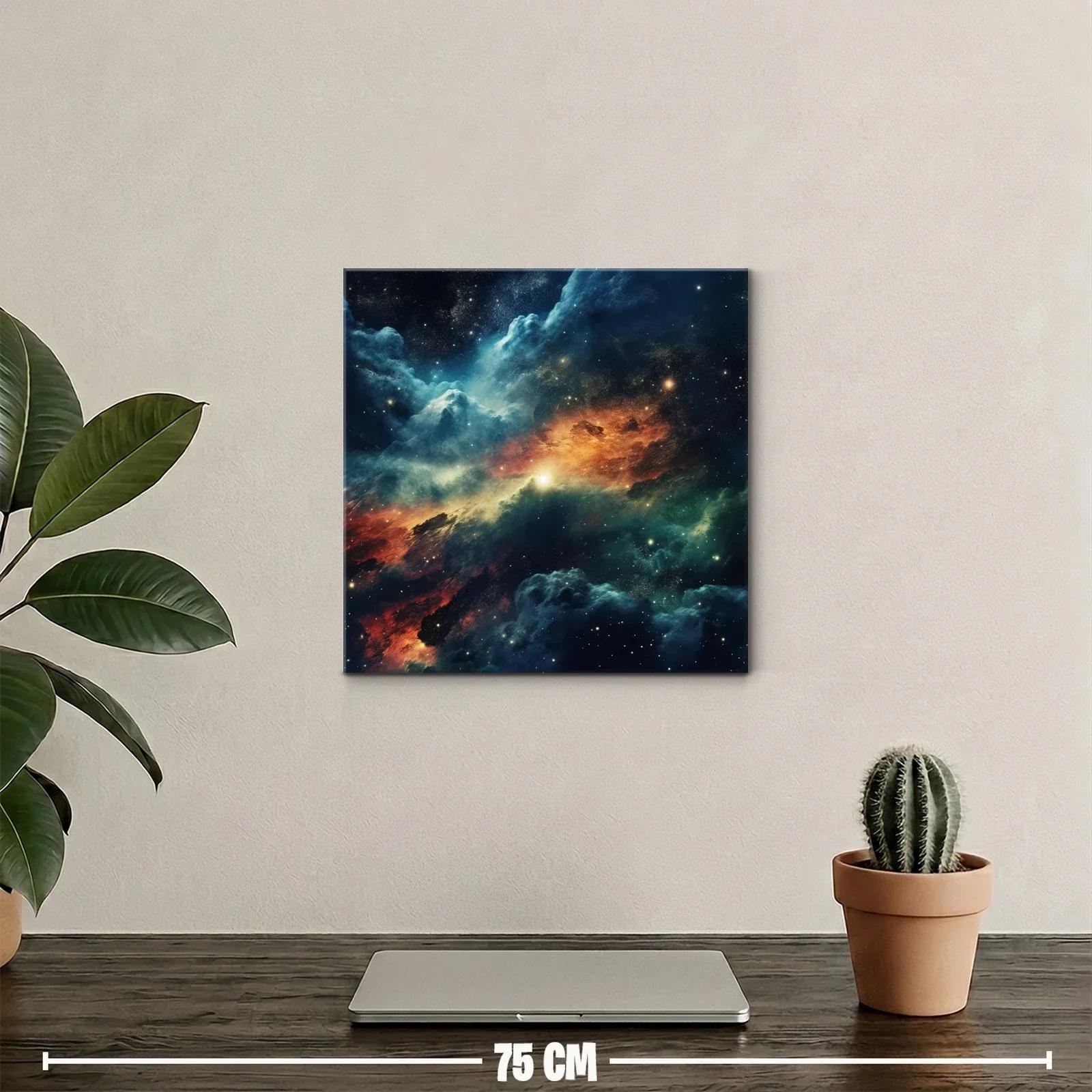 Nebulosa Cósmica en Tonos Profundos y Vibrantes — miniatura 2