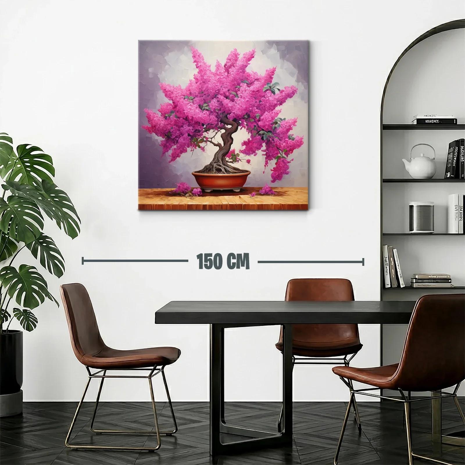 Bonsái con flores vibrantes en tonos fucsia y rosa — miniatura 2