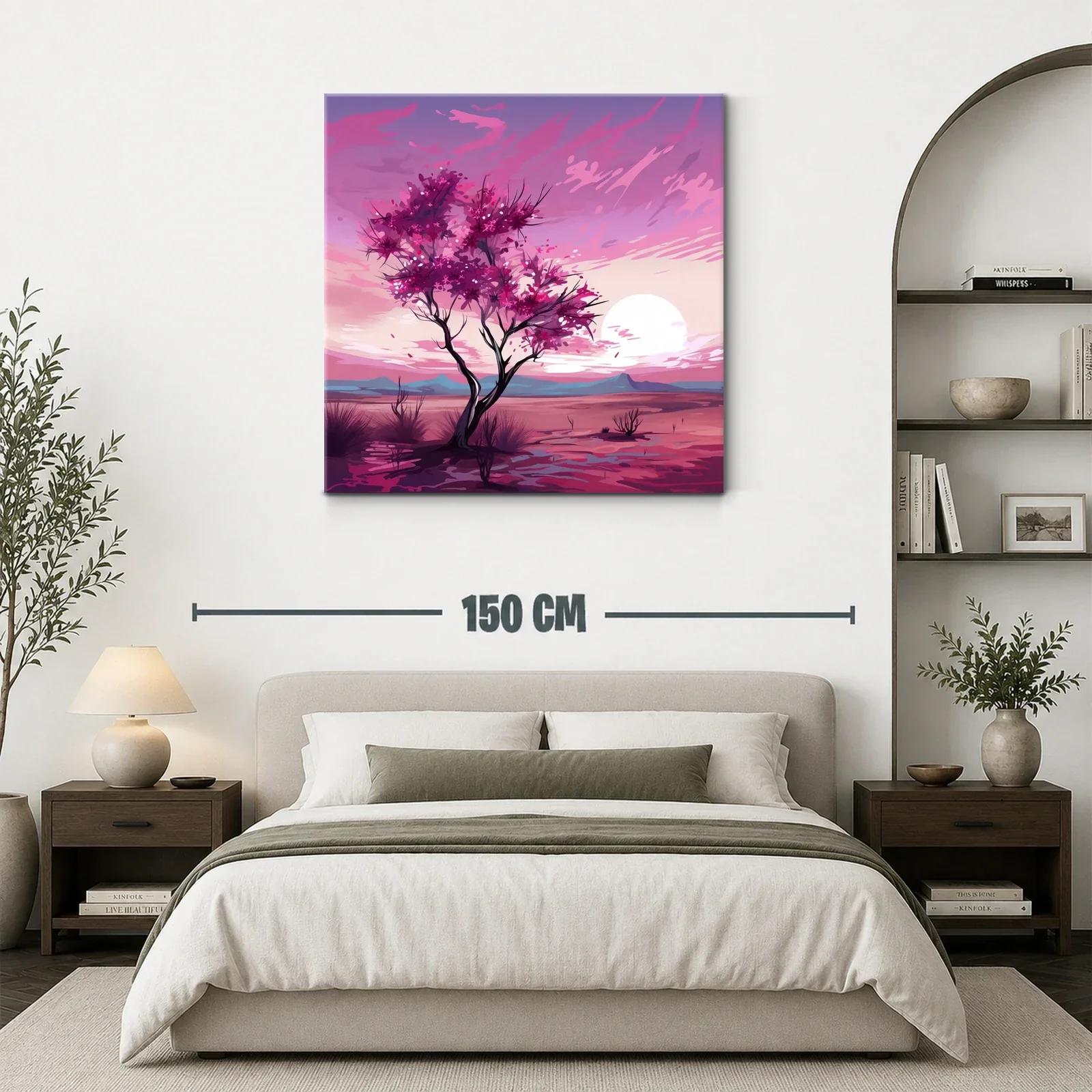 Atardecer en árbol florido con tonos cálidos y vibrantes — miniatura 3