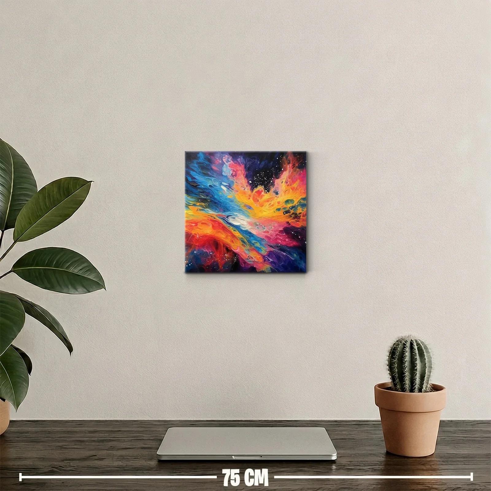 Explosión de colores vibrantes con toque cósmico — miniatura 2