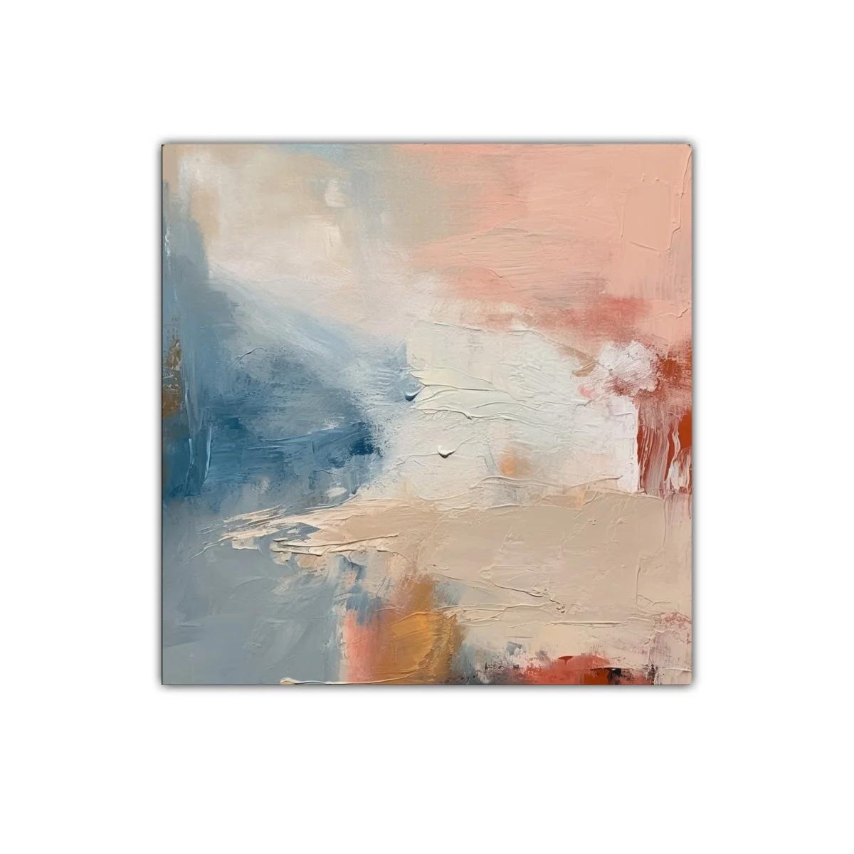 Cuadro abstracto con tonos suaves y cálidos para decoración moderna — imagen principal