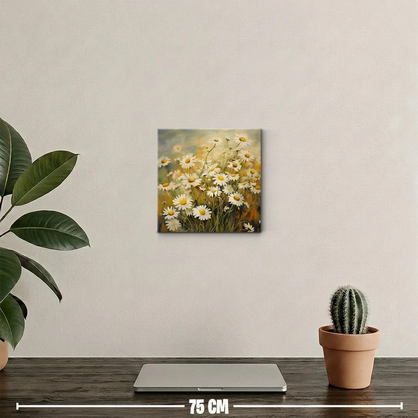 Ramo de margaritas en tonos cálidos y suaves — miniatura 2