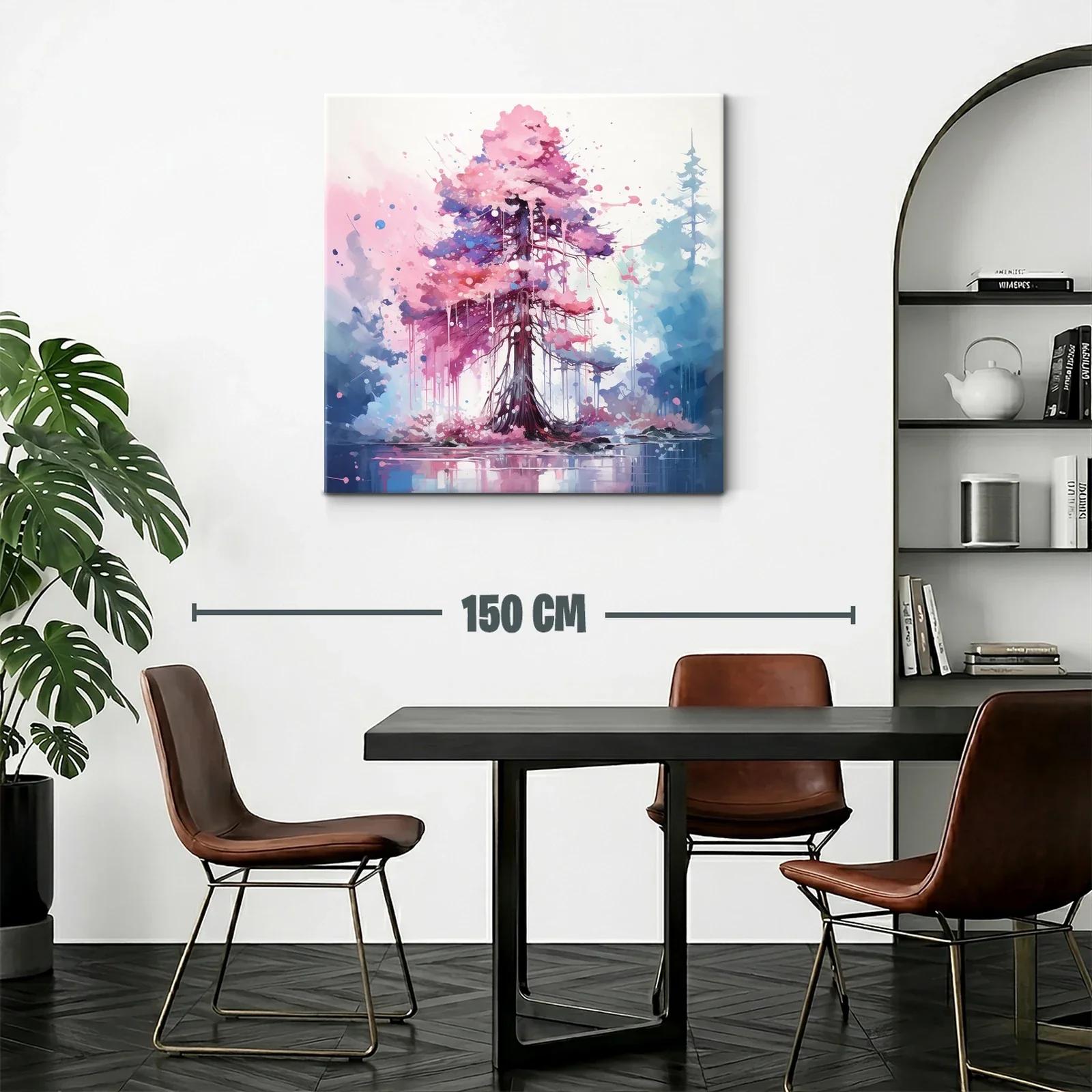Árbol mágico con tonos rosas y azules vibrantes — miniatura 2