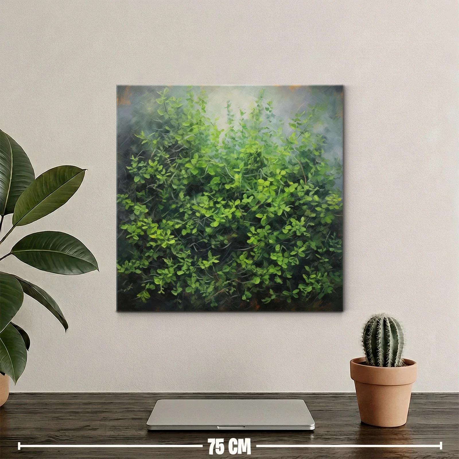 Cuadro con motivo de follaje verde vibrante para interiores naturales — miniatura 2