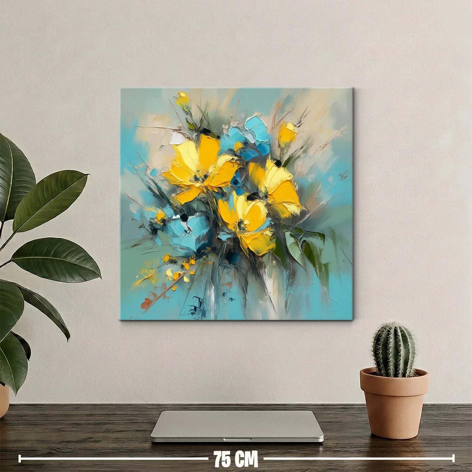 Flores vibrantes en tonos amarillos y azules — miniatura 2