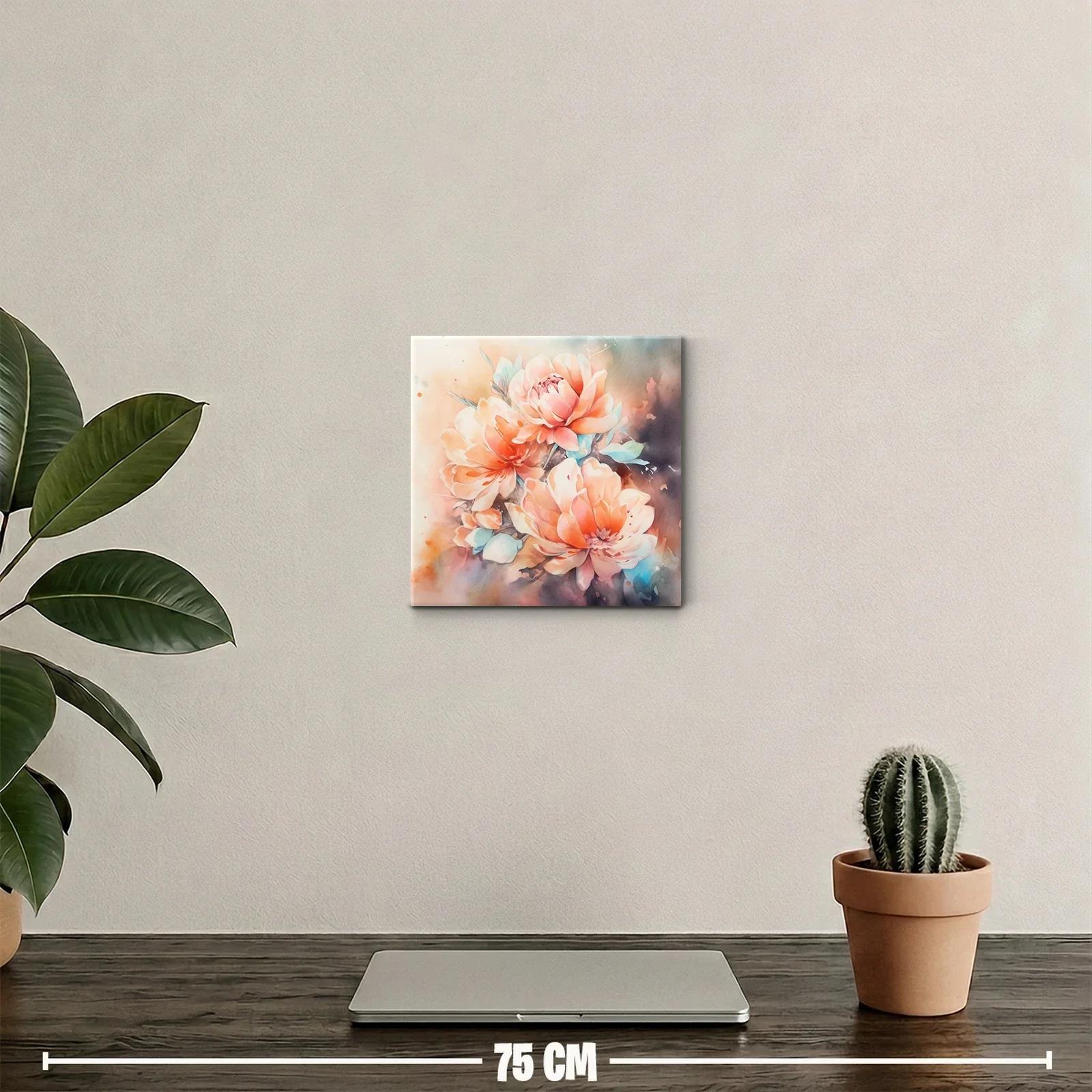 Cuadro floral en tonos cálidos y suaves para decoración elegante — miniatura 2