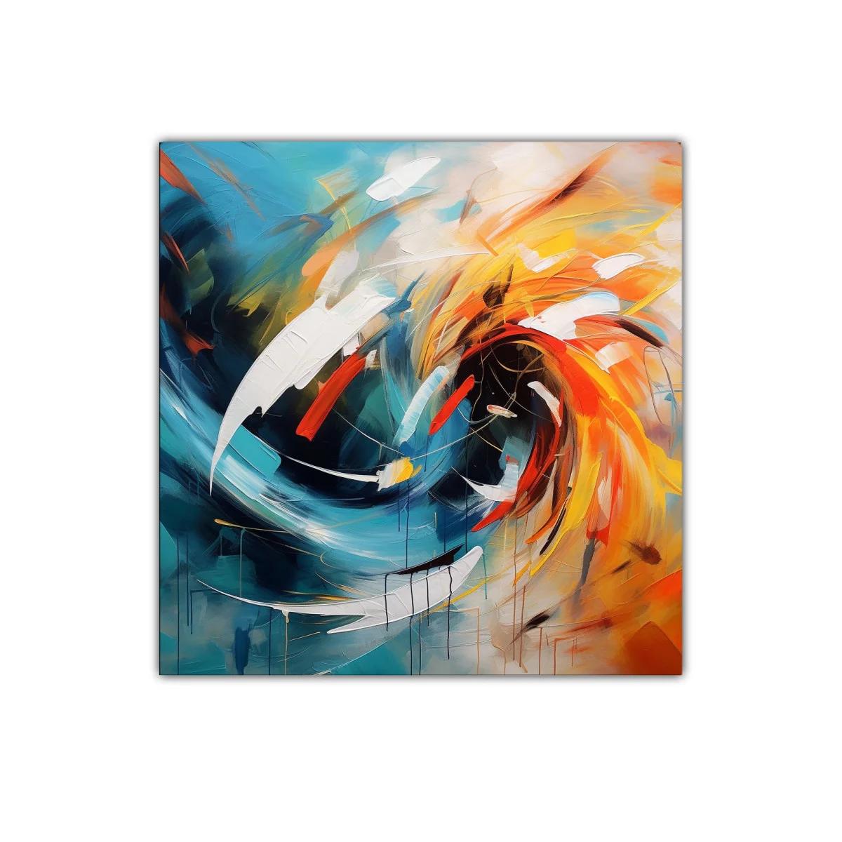Cuadro abstracto con remolino de colores vivos y dinámicos — imagen principal