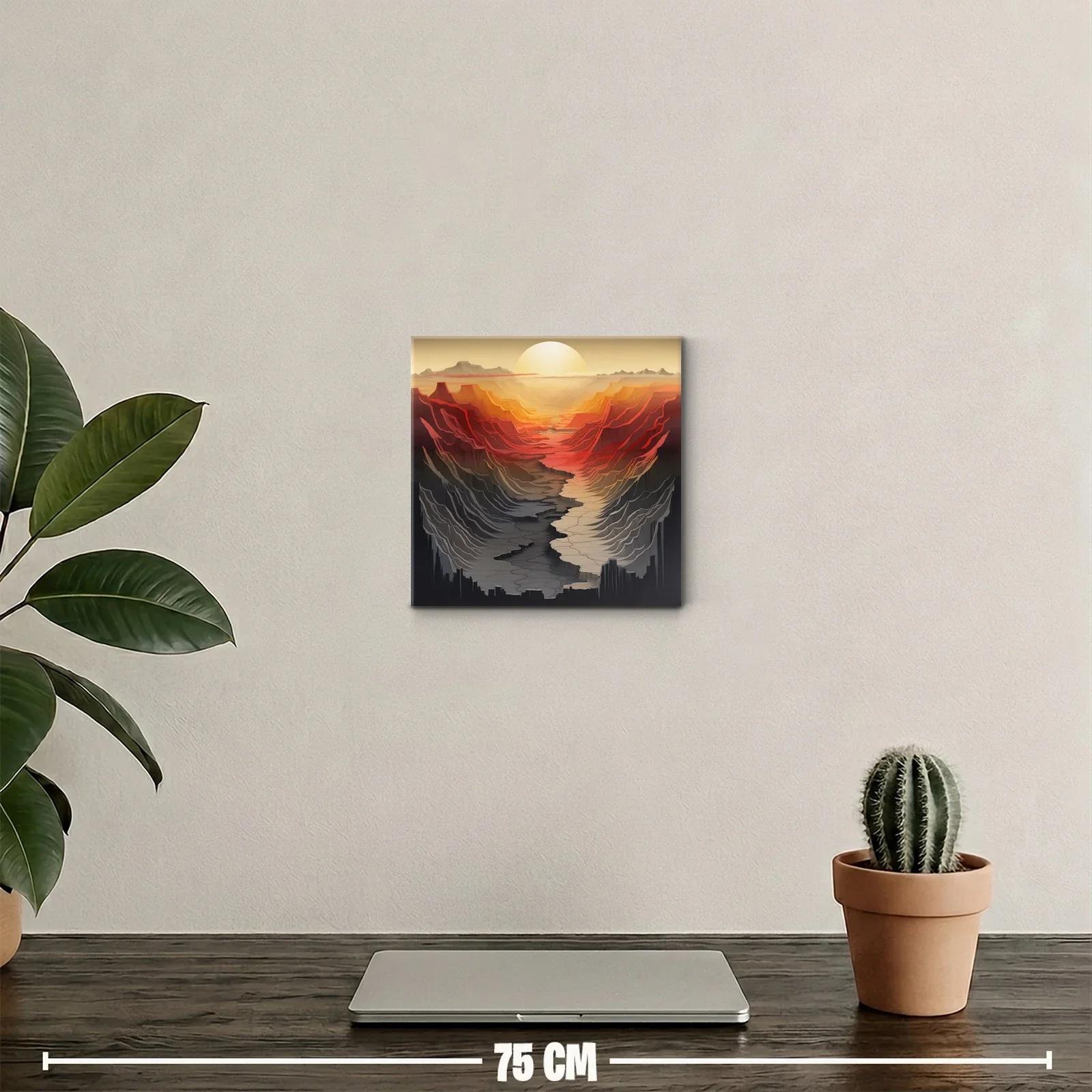 Atardecer en cañón con tonos cálidos y contrastes intensos — miniatura 2