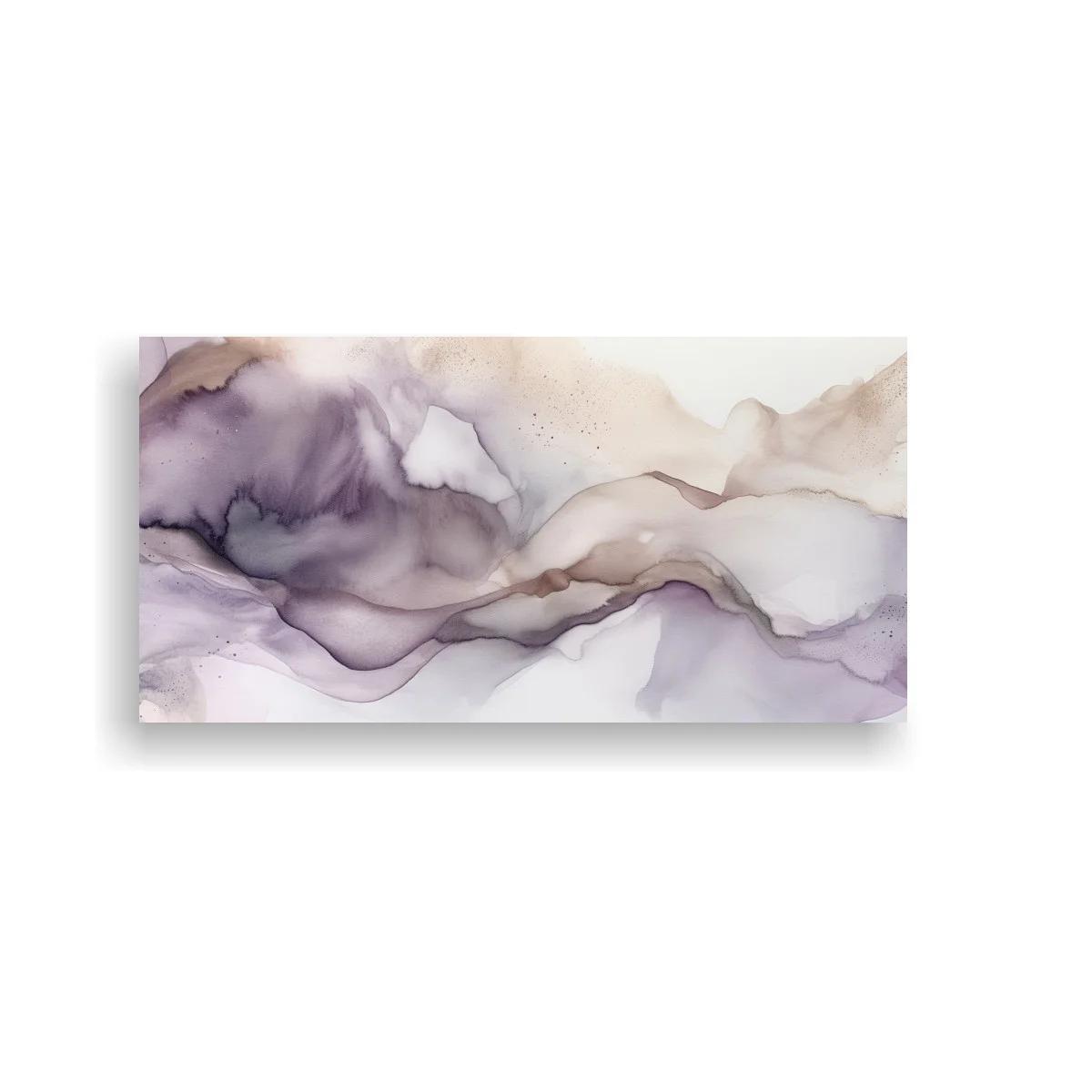 Cuadro olas de tinta abstractas con bandas onduladas