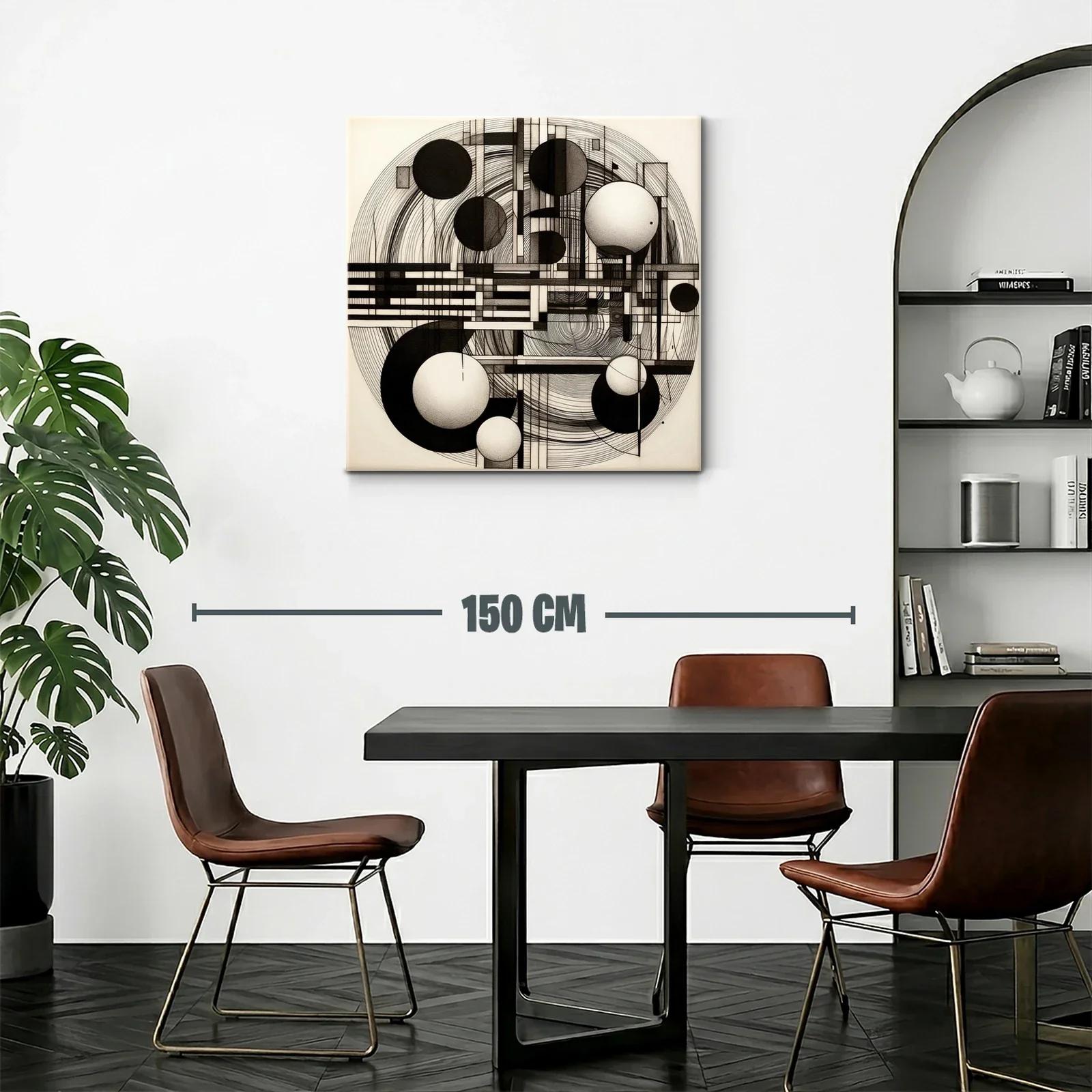 Composición geométrica en blanco y negro para espacios modernos — miniatura 2