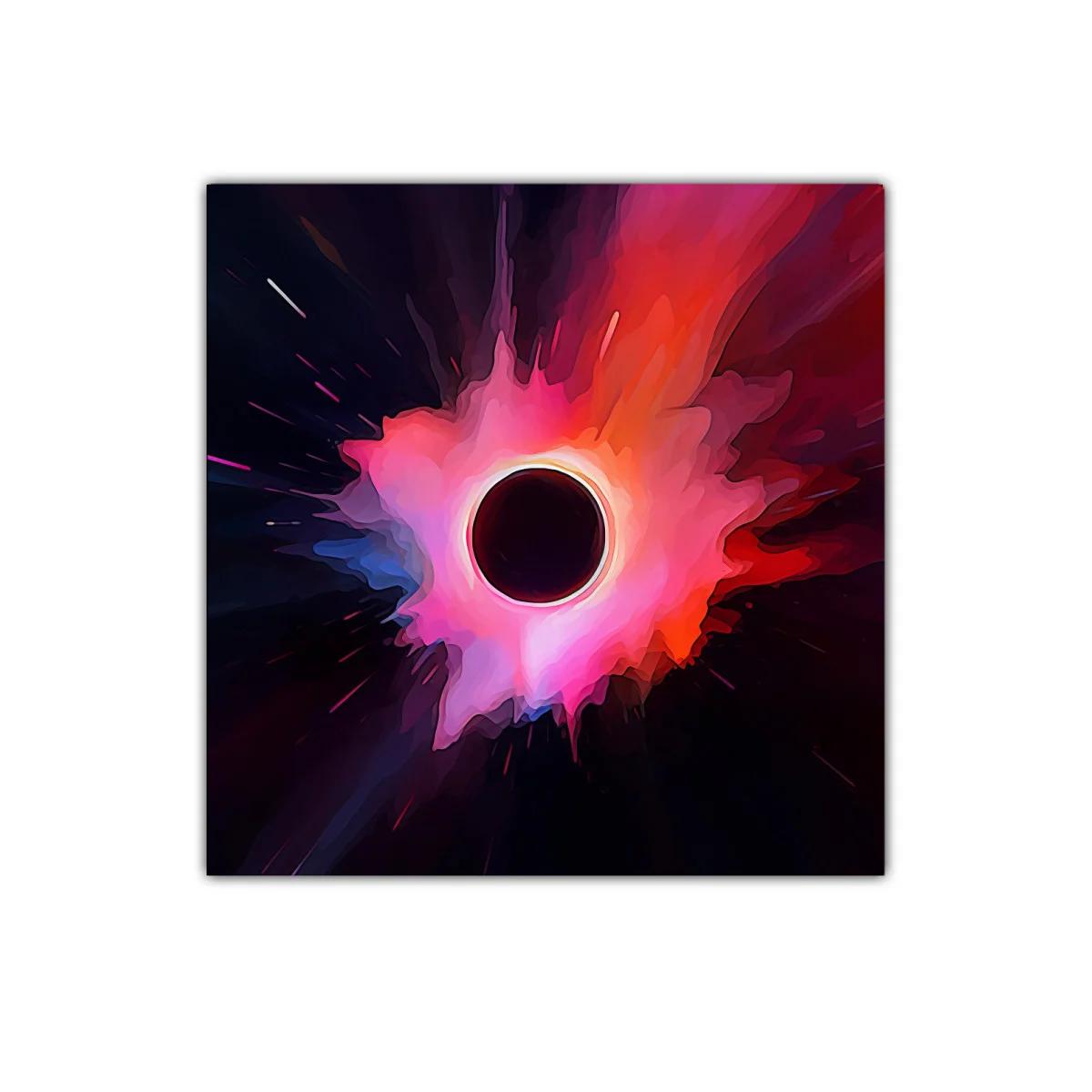 Explosión cósmica de colores vibrantes y contrastes intensos