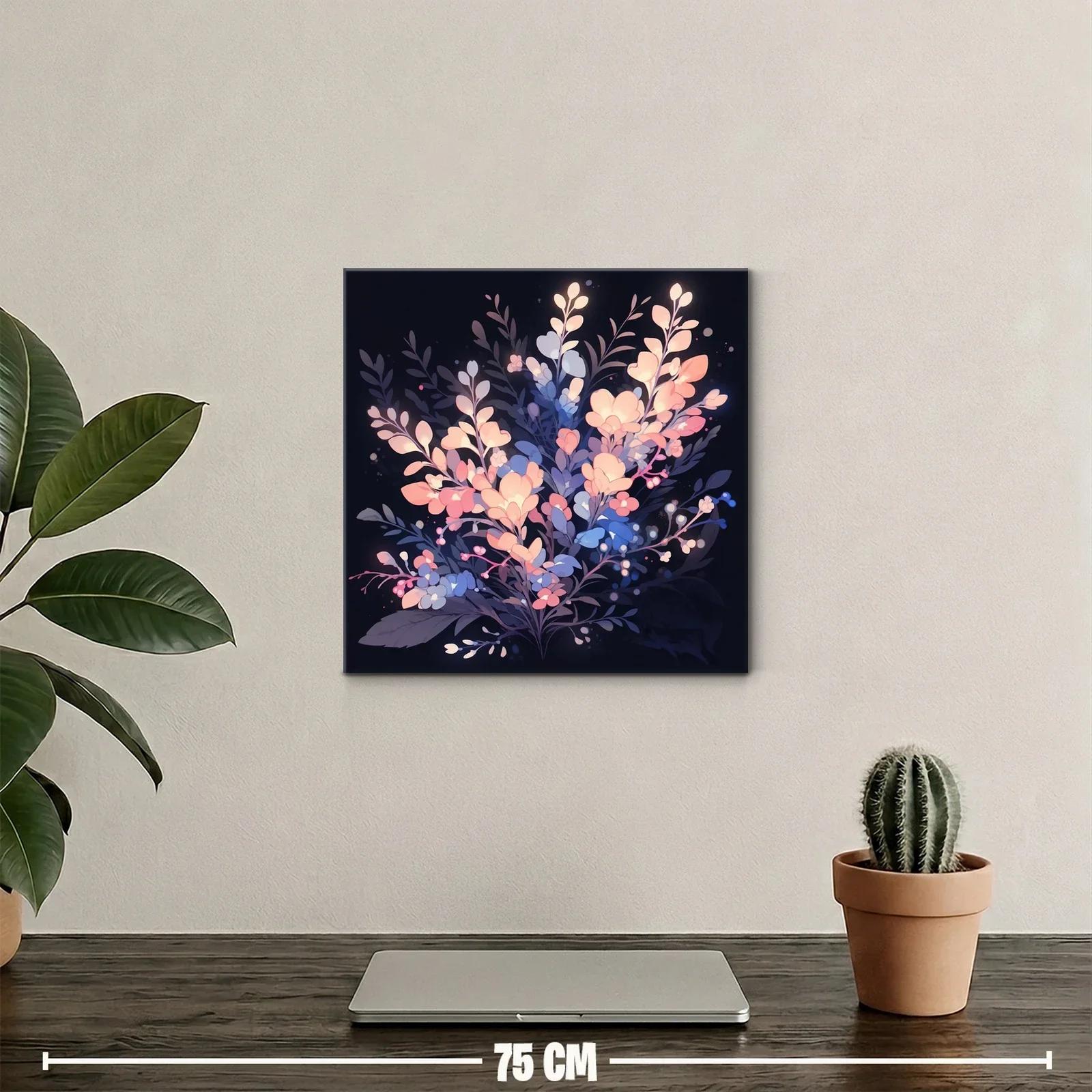 Ramo floral delicado con tonos pastel sobre fondo oscuro — miniatura 2