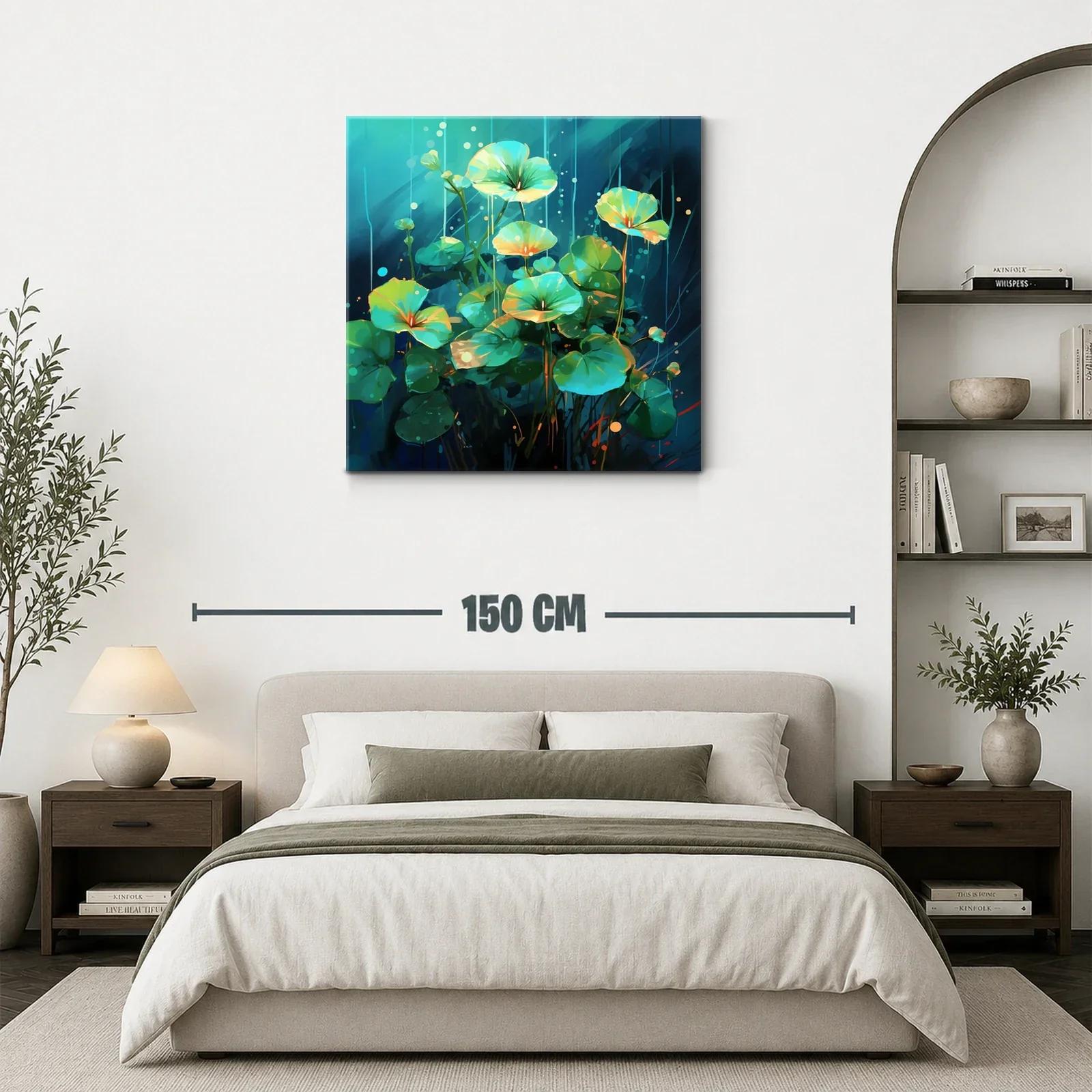 Elegancia natural con flores en tonos azul y verde — miniatura 3