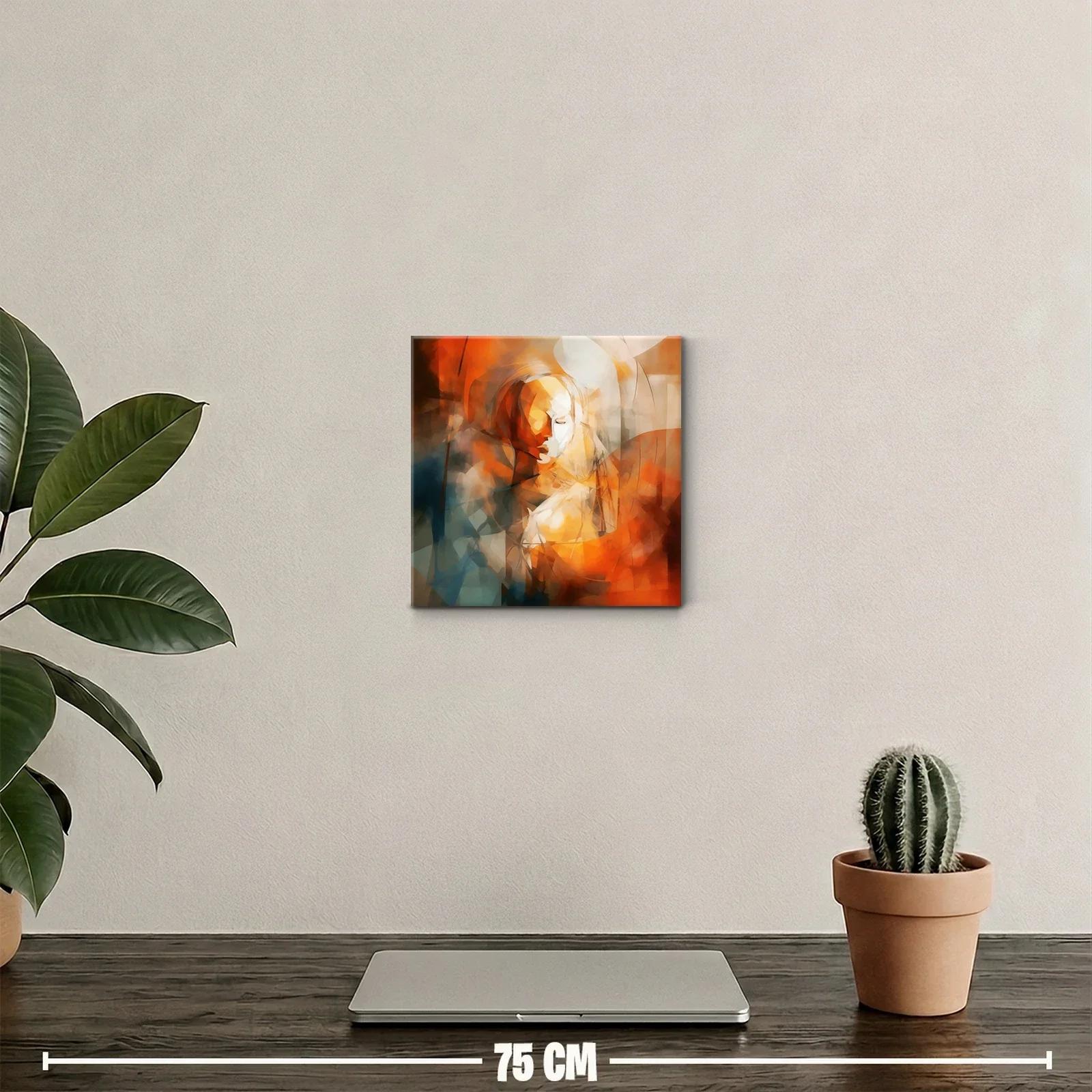 Rostro abstracto entre luces y sombras cálidas — miniatura 2